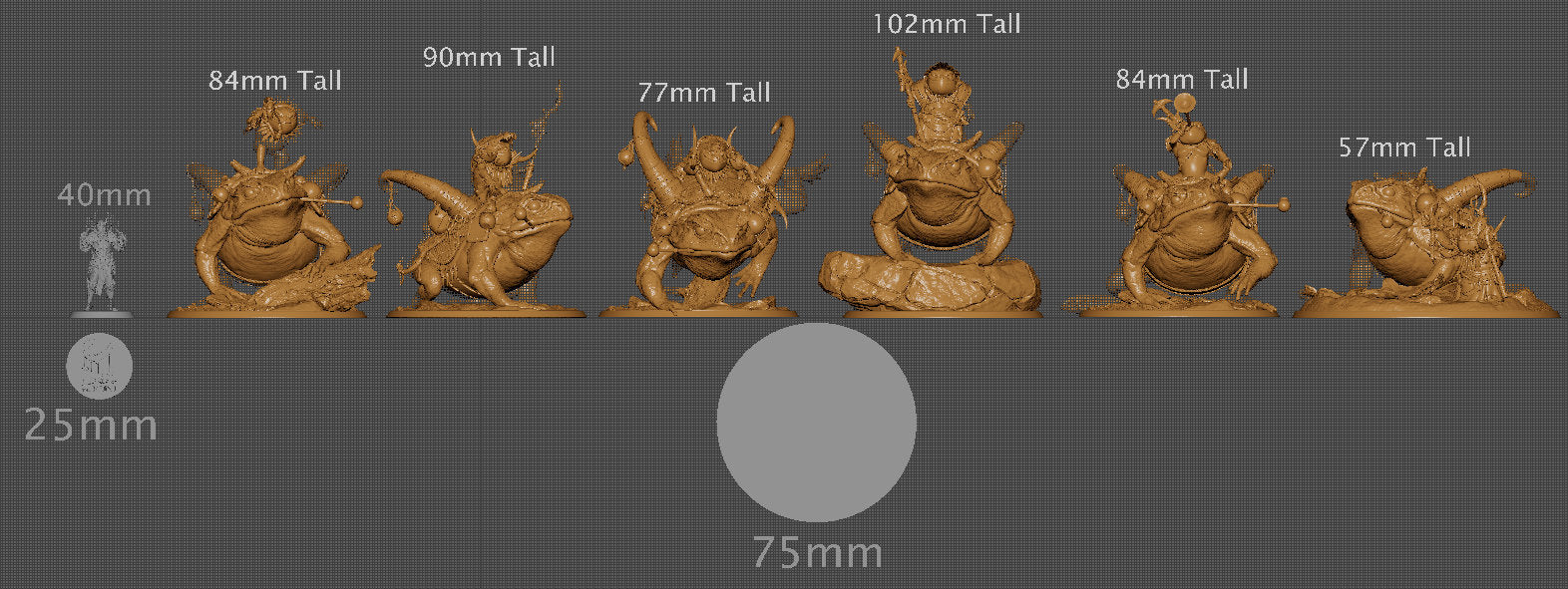 Toad Riders, The Shellback Ritual, Lord of the Print | Dungeons and Dragons | Pathfinder | Table Top RPG | 3D Printed Model