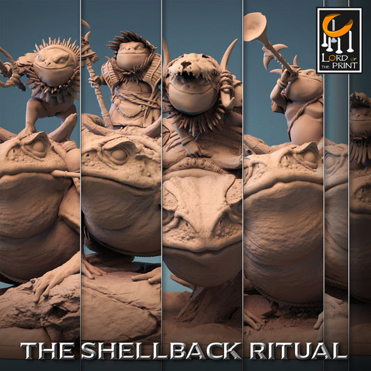 Toad Riders, The Shellback Ritual, Lord of the Print | Dungeons and Dragons | Pathfinder | Table Top RPG | 3D Printed Model