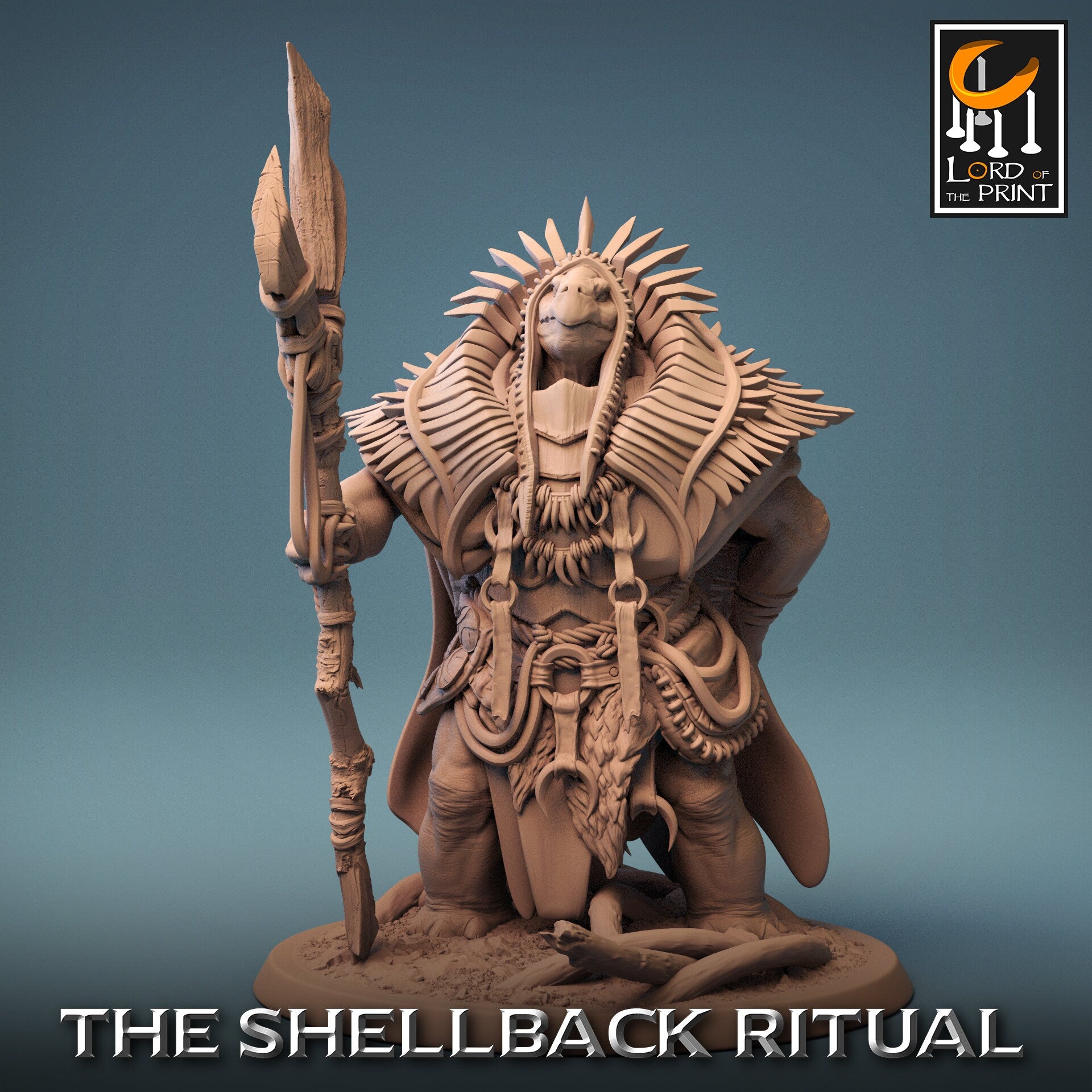 Shellback Shamans, Shellback Ritual, Powerful NPC, Lord of the Print | Dungeons and Dragons | Pathfinder | Table Top RPG | 3D Printed Model