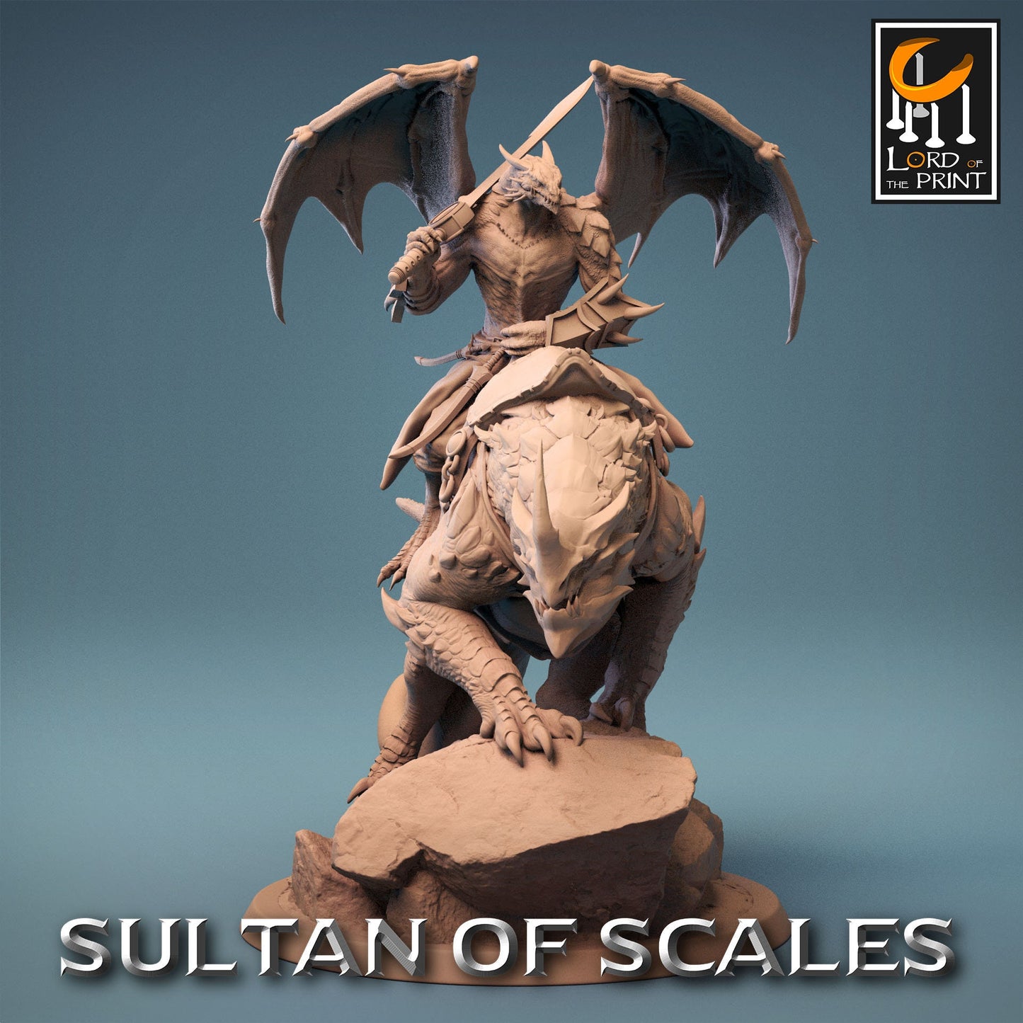 Dragonborn Riders, Sultan of the Sands, Lord of the Print | Dungeons and Dragons | Pathfinder | Table Top RPG | 3D Printed Model