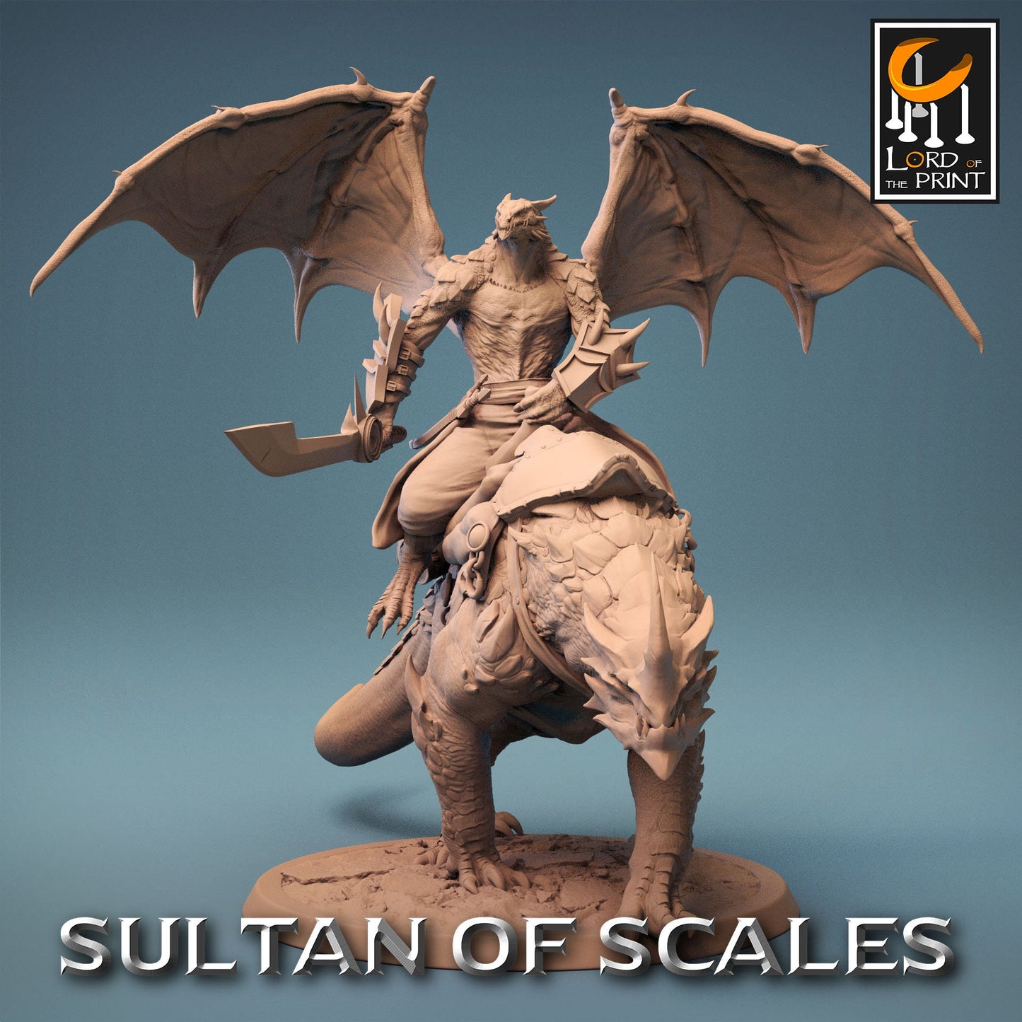 Dragonborn Riders, Sultan of the Sands, Lord of the Print | Dungeons and Dragons | Pathfinder | Table Top RPG | 3D Printed Model