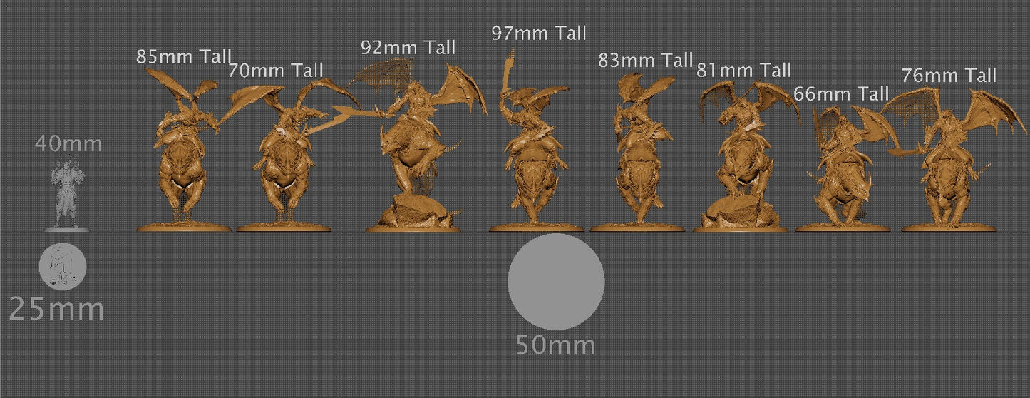 Dragonborn Riders, Sultan of the Sands, Lord of the Print | Dungeons and Dragons | Pathfinder | Table Top RPG | 3D Printed Model