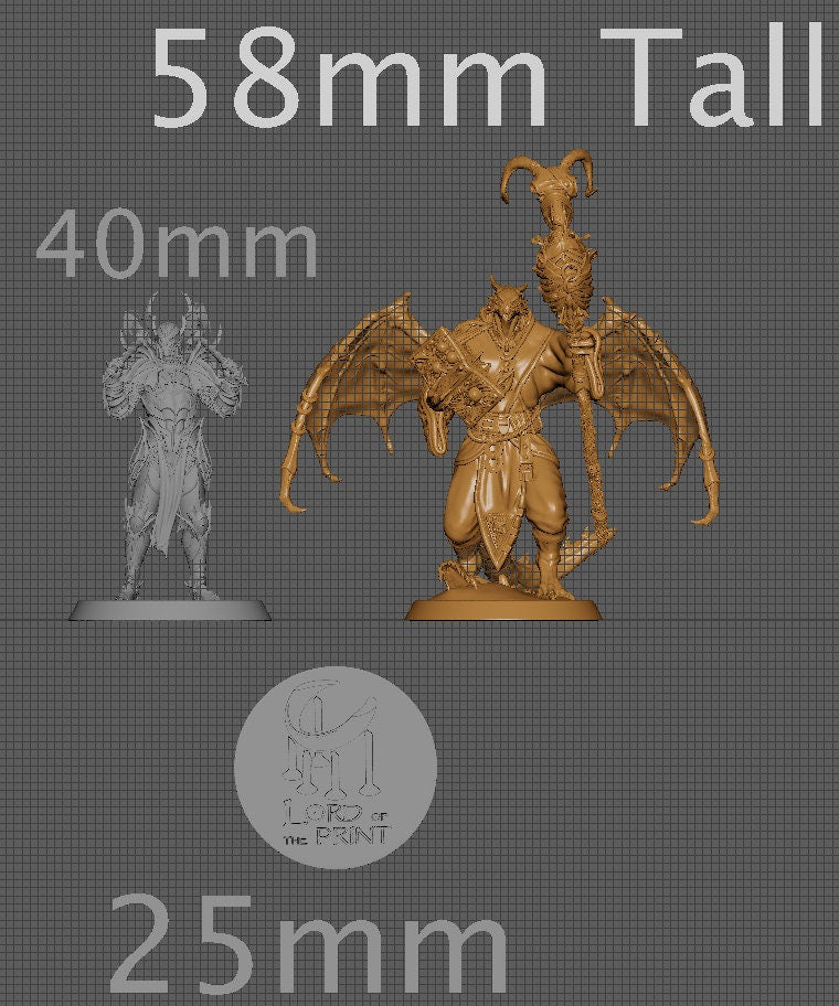 Leltor, Sultan of the Sands, Powerful NPC, Lord of the Print | Dungeons and Dragons | Pathfinder | Table Top RPG | 3D Printed Model