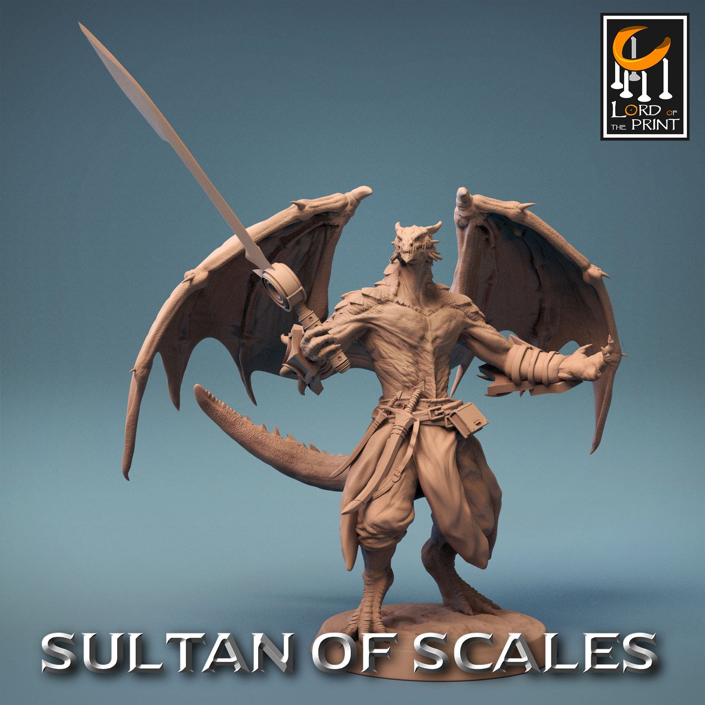 Dragonborn Soldiers, Pack 1, Sultan of the Sands, Lord of the Print | Dungeons and Dragons | Pathfinder | Table Top RPG | 3D Printed Model