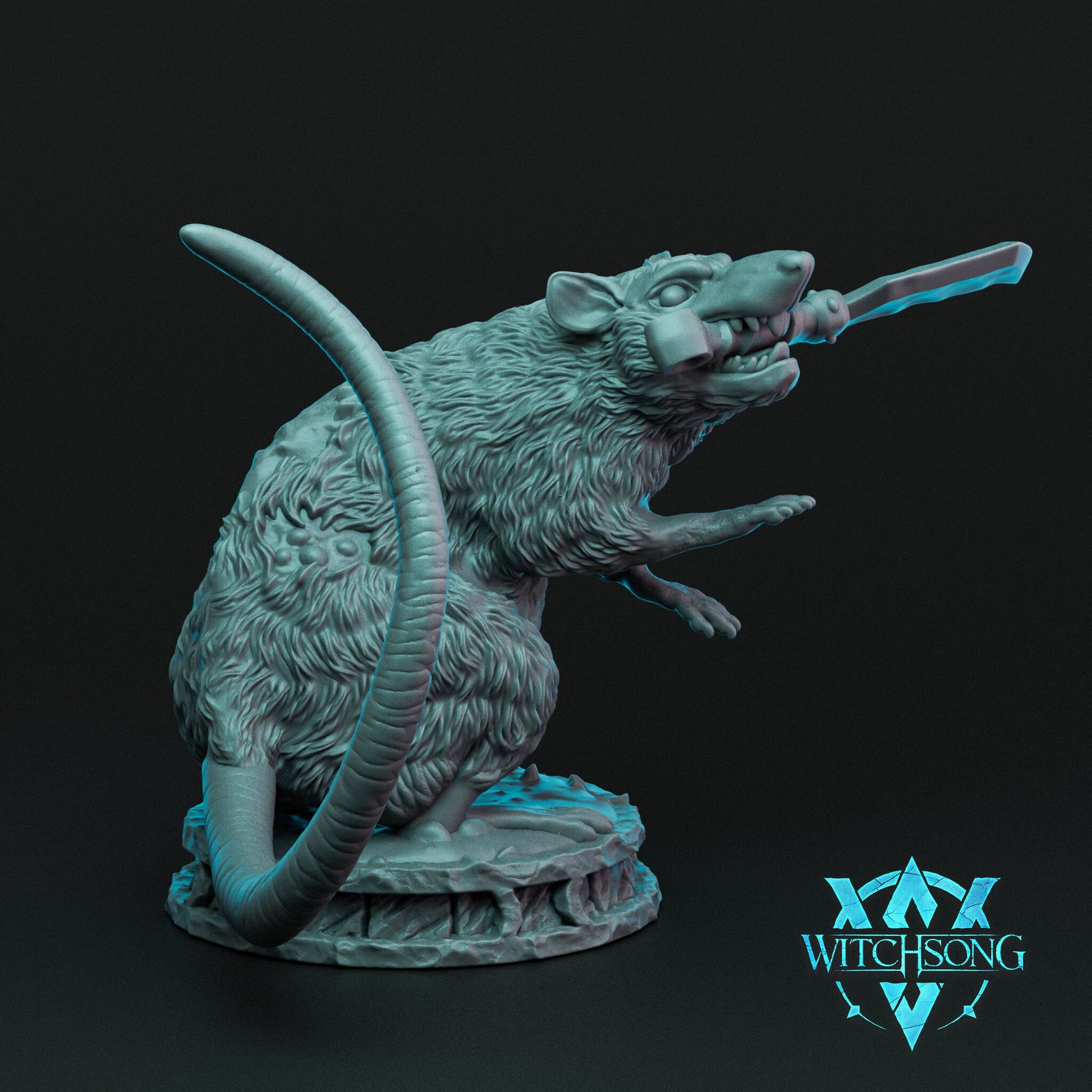 Dire Rats, Witchsong Miniatures | Dungeons and Dragons | Pathfinder | Table Top RPG | 3D Printed Model