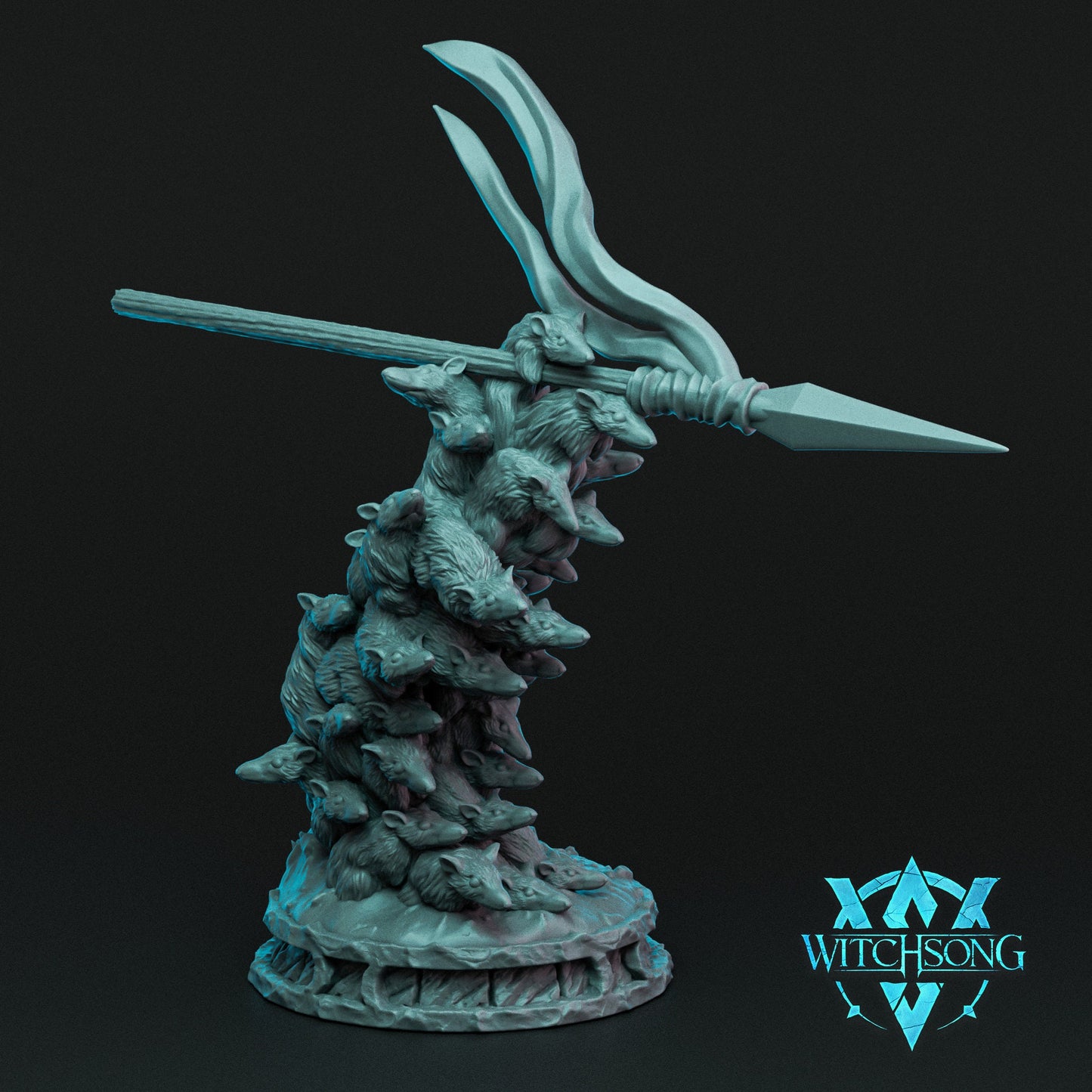 Rat Swarm, Witchsong Miniatures | Dungeons and Dragons | Pathfinder | Table Top RPG | 3D Printed Model