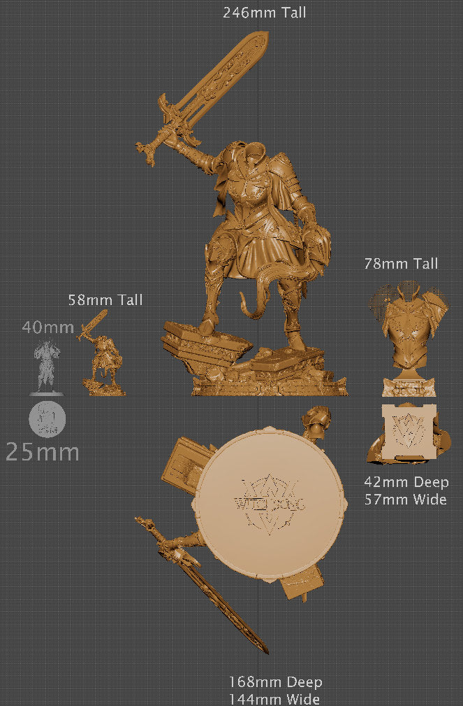 Divine Dullahan, Witchsong Miniatures | Dungeons and Dragons | Pathfinder | Table Top RPG | 3D Printed Model