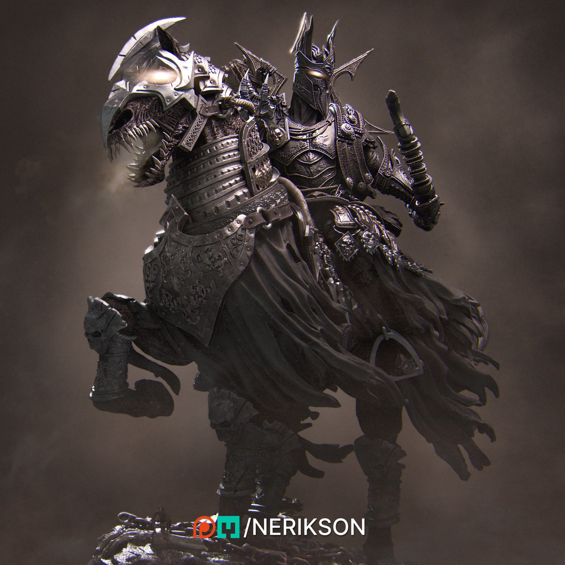 The Four Horsemen, Conquest, Mounted, Powerful NPC, Ernest Nemirovsky | Dungeons and Dragons | Pathfinder | Table Top RPG | 3D Printed Model