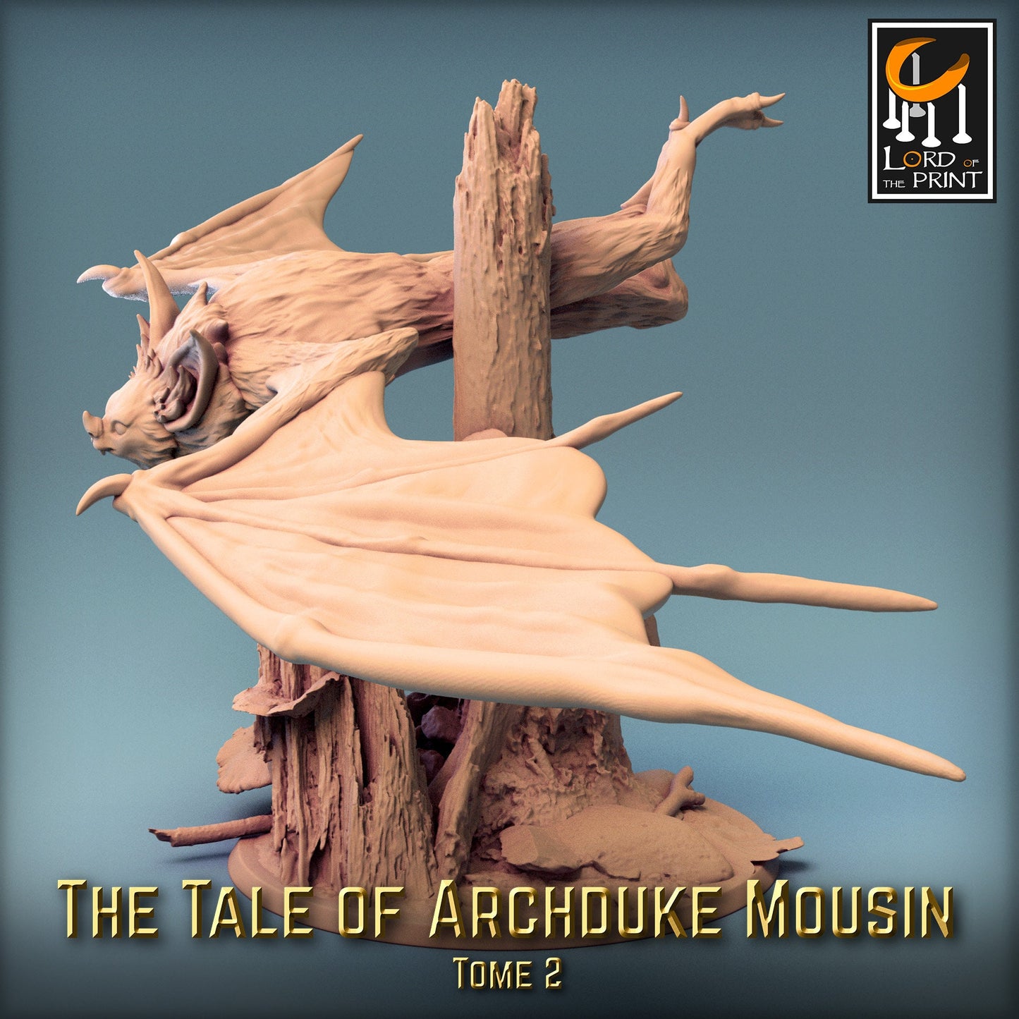 Wild Bats! The Tale of Archduke Mousin Tome 2, Lord of the Print | Dungeons and Dragons | Pathfinder | Table Top RPG | 3D Printed Model