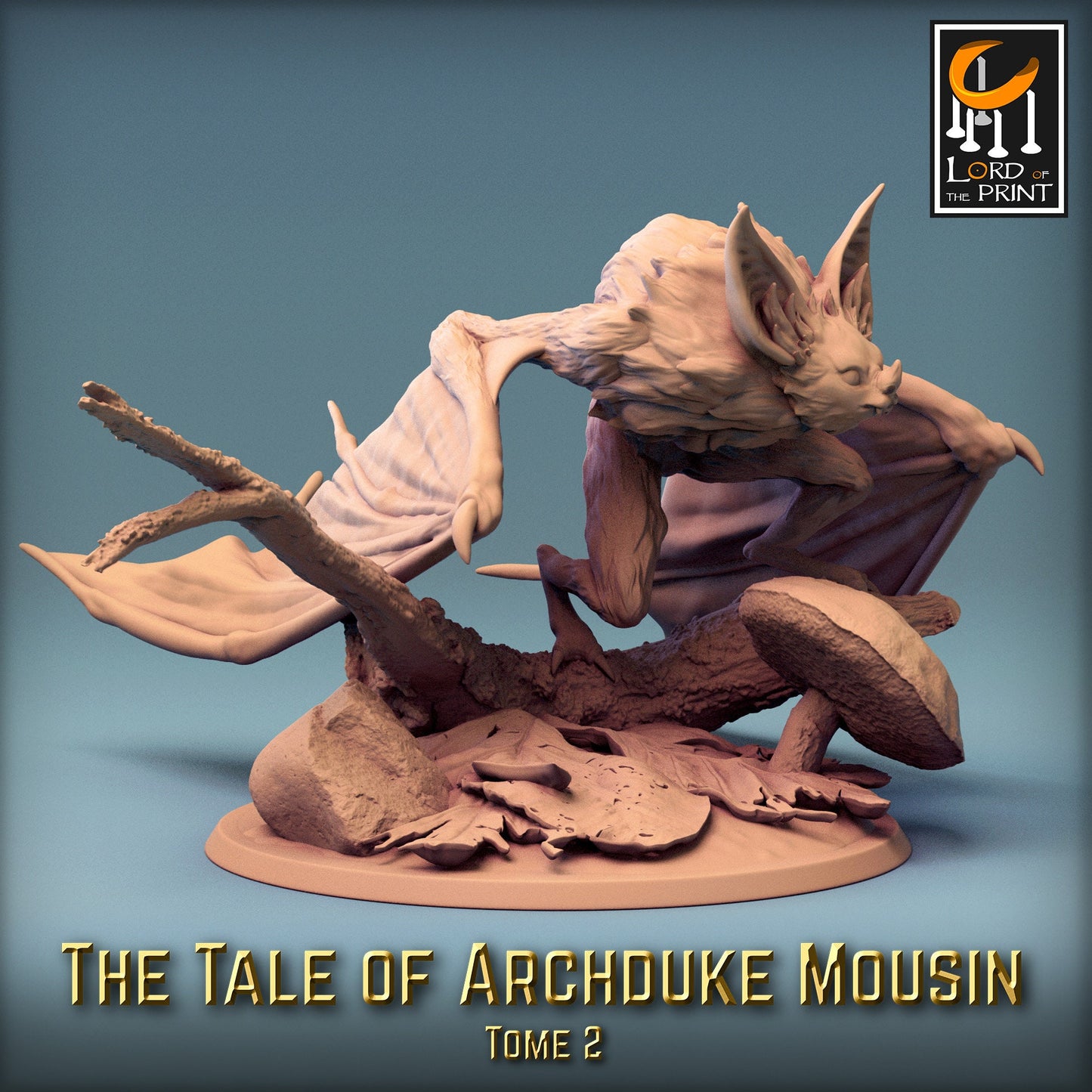 Wild Bats! The Tale of Archduke Mousin Tome 2, Lord of the Print | Dungeons and Dragons | Pathfinder | Table Top RPG | 3D Printed Model