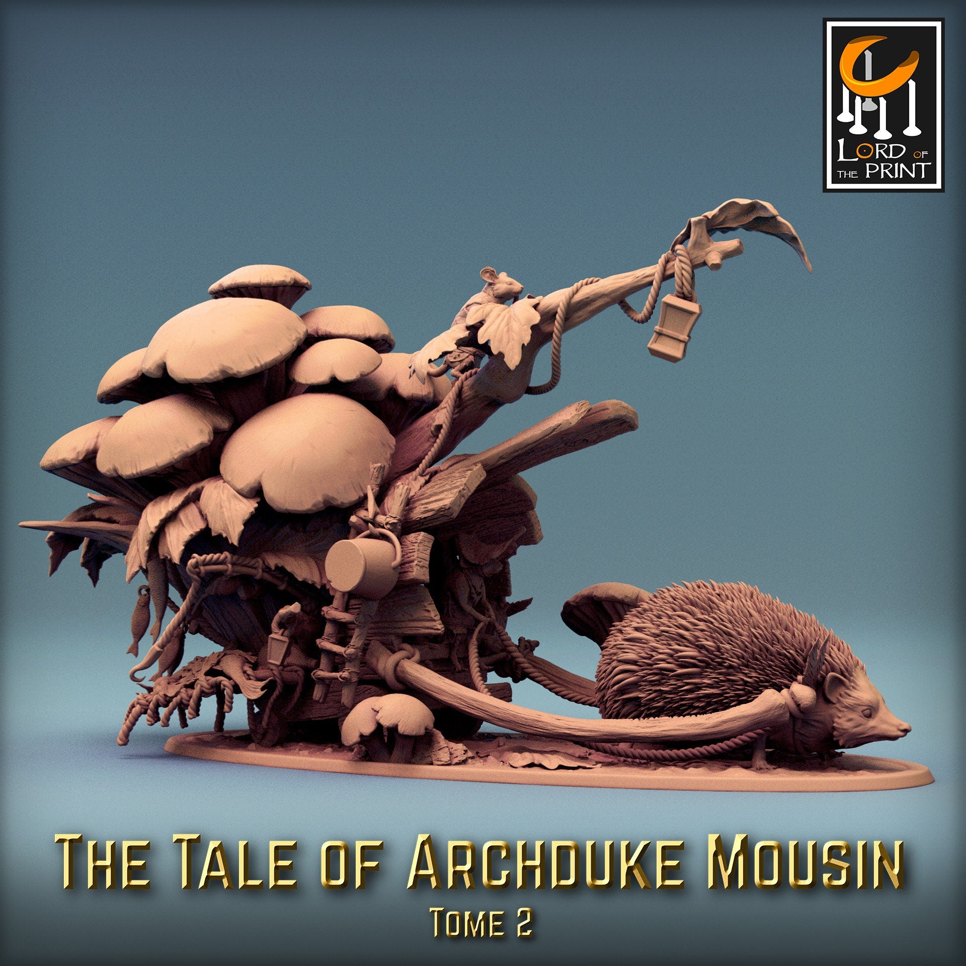 Hedgehog Caravan! Tale of Archduke Mousin Tome 2, Lord of the Print | Dungeons and Dragons | Pathfinder | Table Top RPG | 3D Printed Model