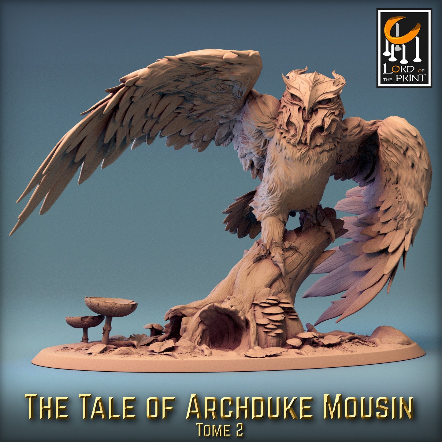 The Great Owl! Tale of Archduke Mousin Tome 2, Lord of the Print | Dungeons and Dragons | Pathfinder | Table Top RPG | 3D Printed Model