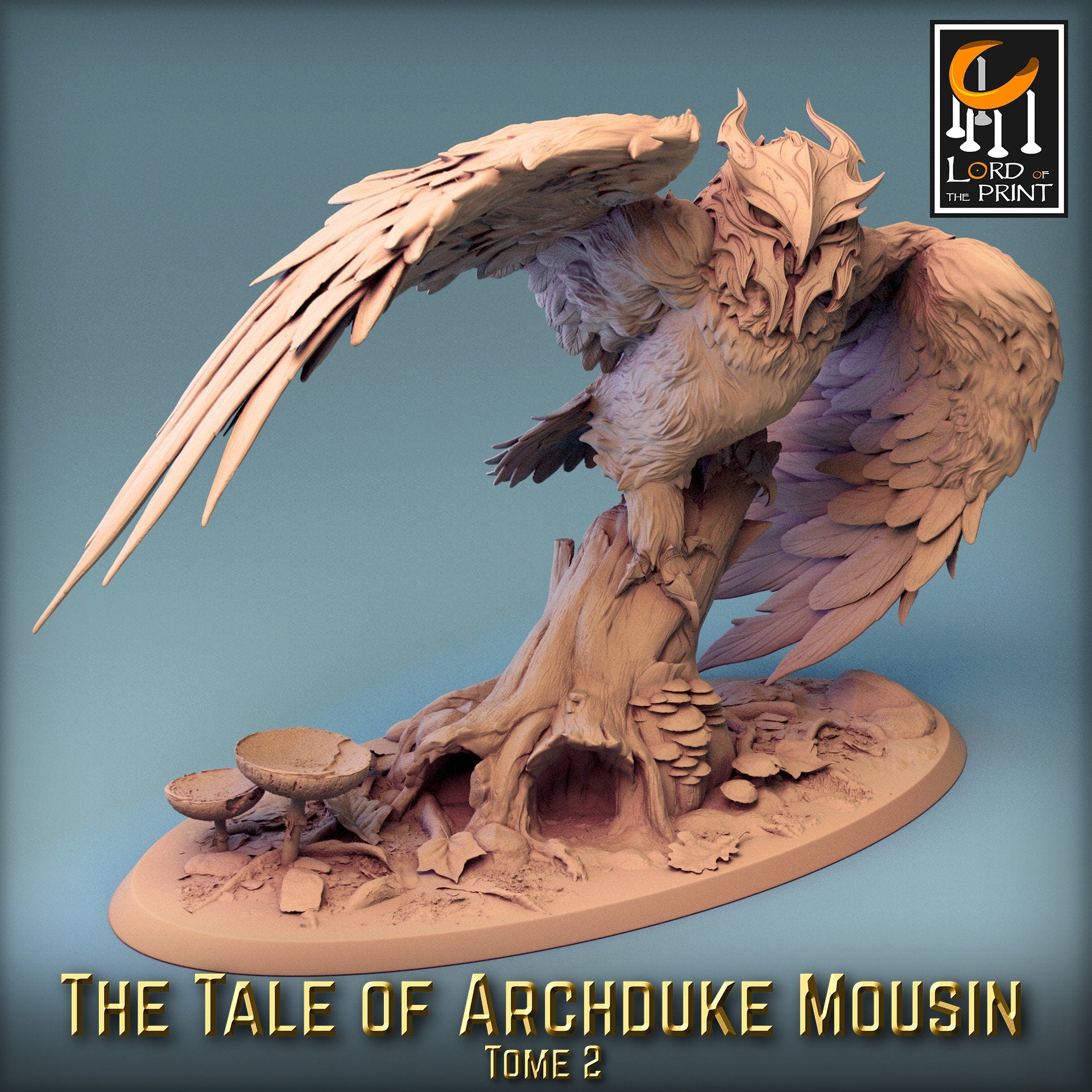 The Great Owl! Tale of Archduke Mousin Tome 2, Lord of the Print | Dungeons and Dragons | Pathfinder | Table Top RPG | 3D Printed Model