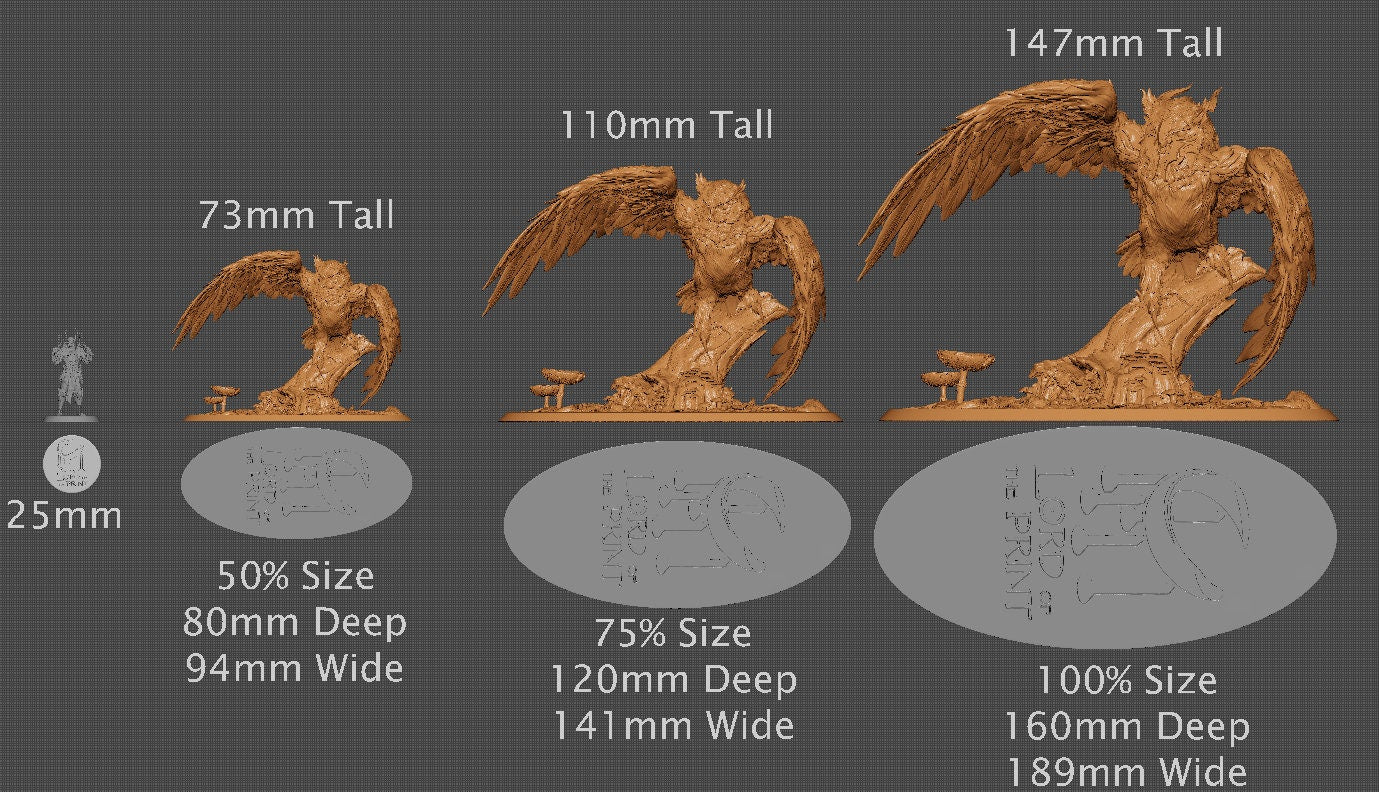 The Great Owl! Tale of Archduke Mousin Tome 2, Lord of the Print | Dungeons and Dragons | Pathfinder | Table Top RPG | 3D Printed Model