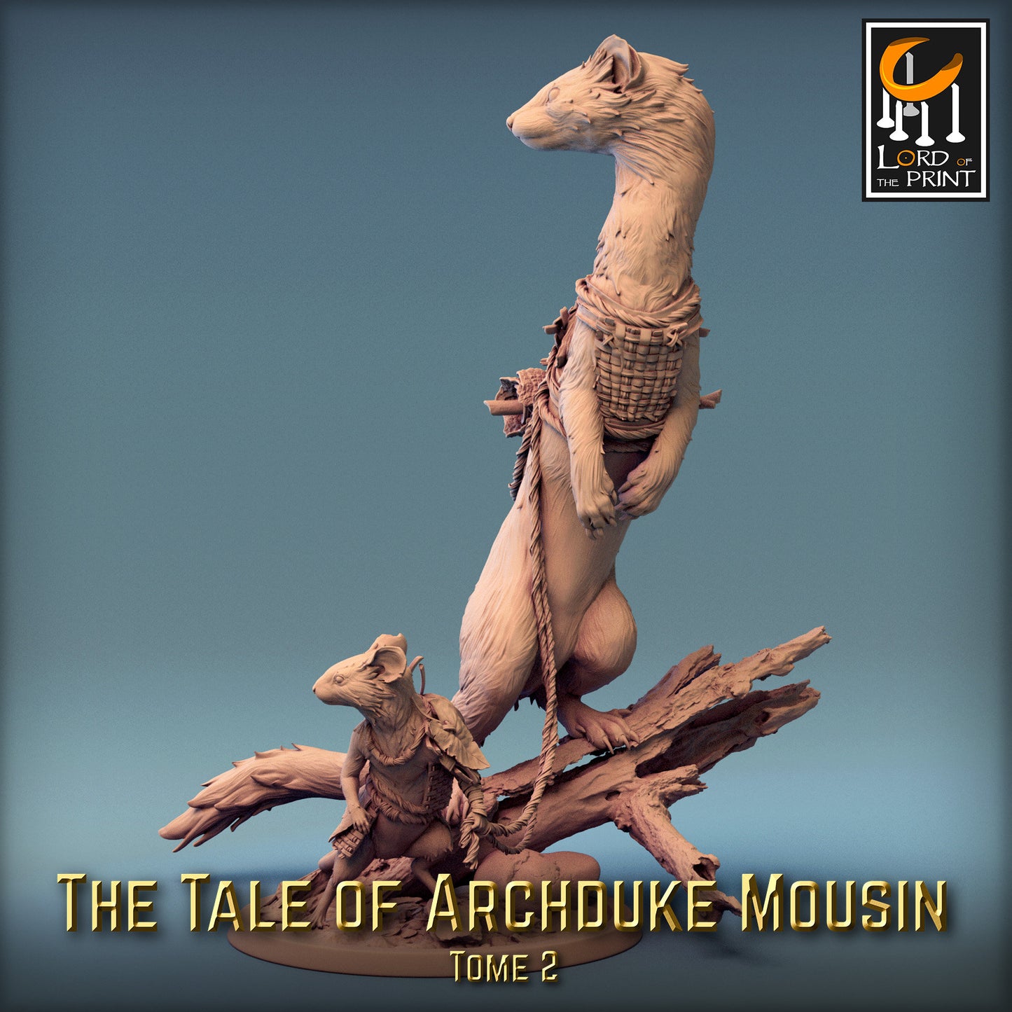 Weasel Riders! The Tale of Archduke Mousin Tome 2, Lord of the Print | Dungeons and Dragons | Pathfinder | Table Top RPG | 3D Printed Model