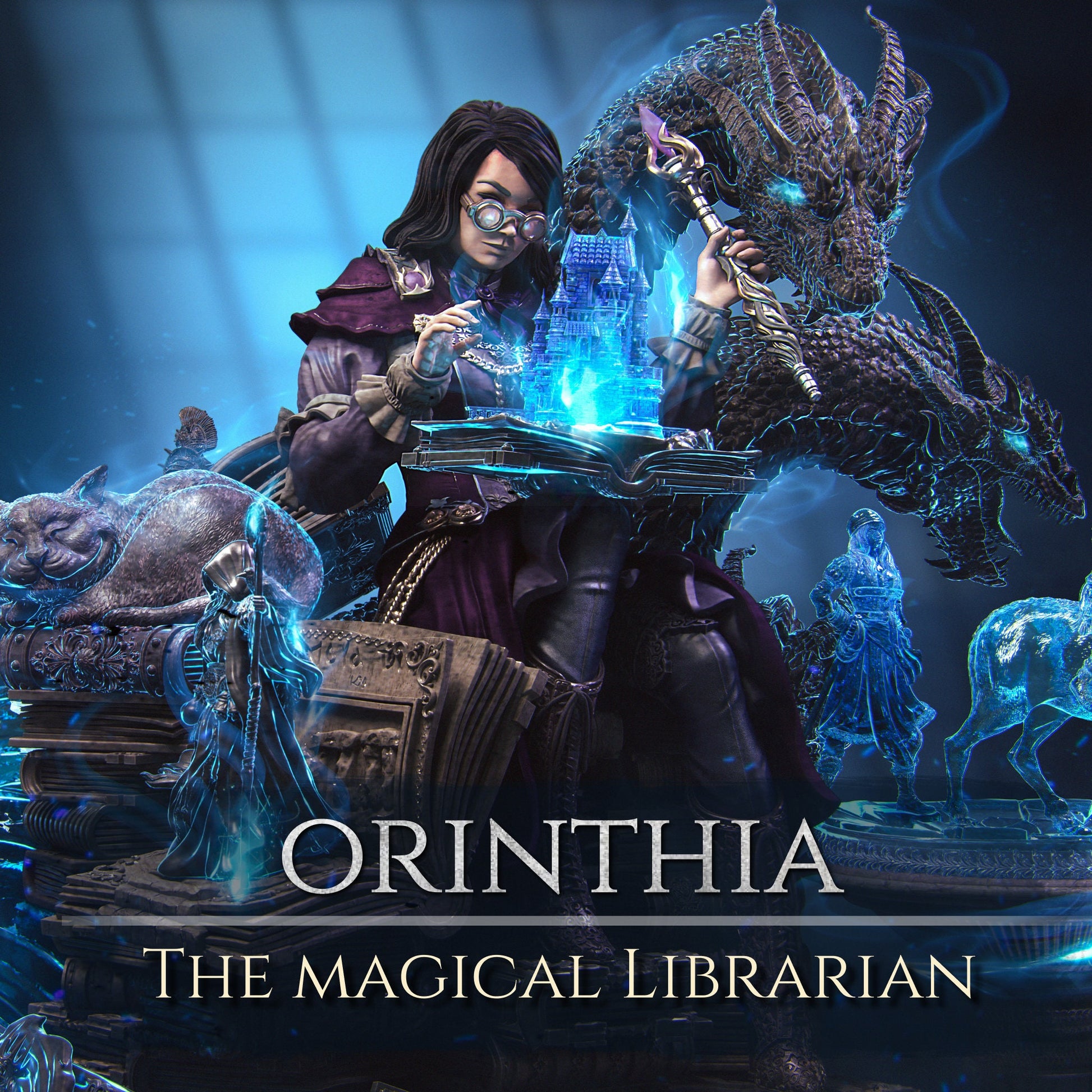 Orinthia the Librarian | Aussie 3D Printed Miniatures and Terrain