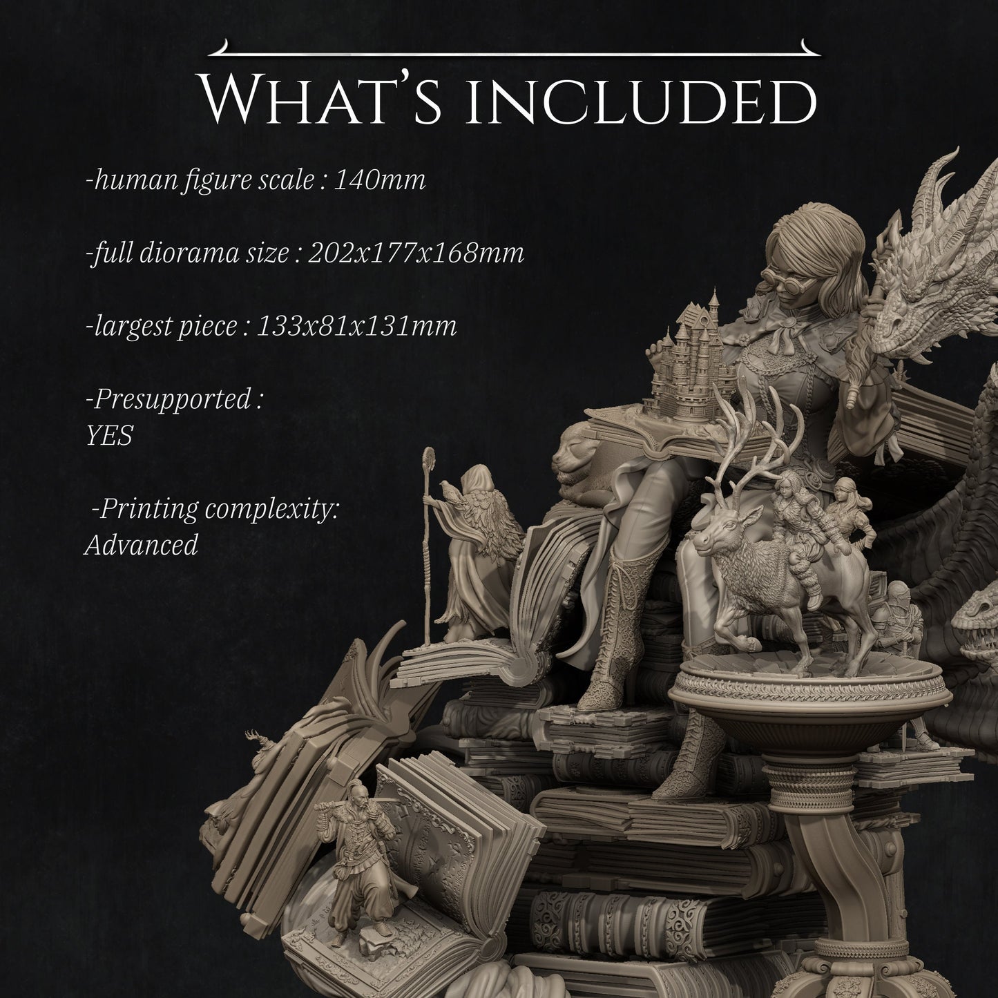 Orinthia the Librarian | Aussie 3D Printed Miniatures and Terrain