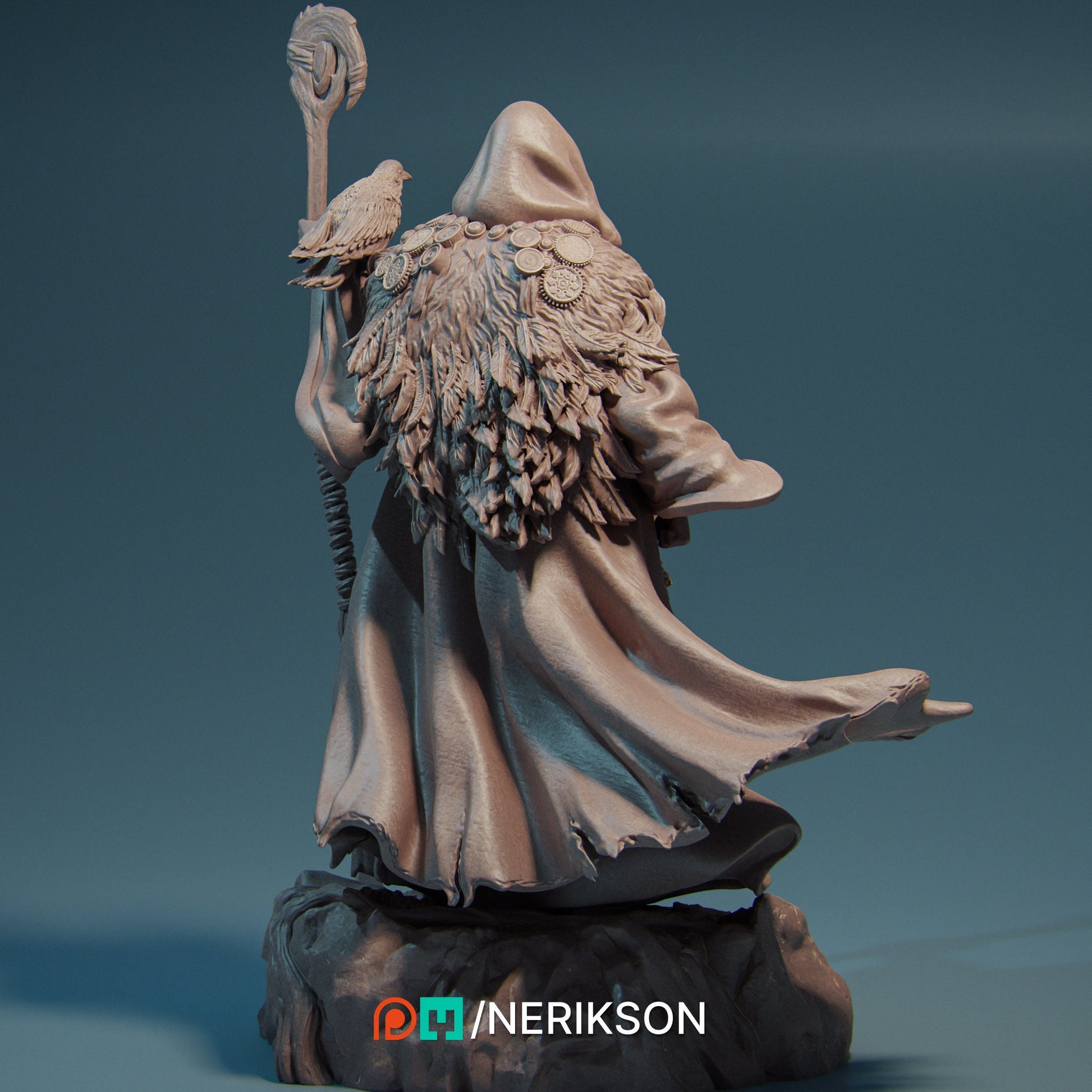 Merlin, Powerful NPC, Ernest Nemirovsky | Dungeons and Dragons | Pathfinder | Table Top RPG | 3D Printed Model