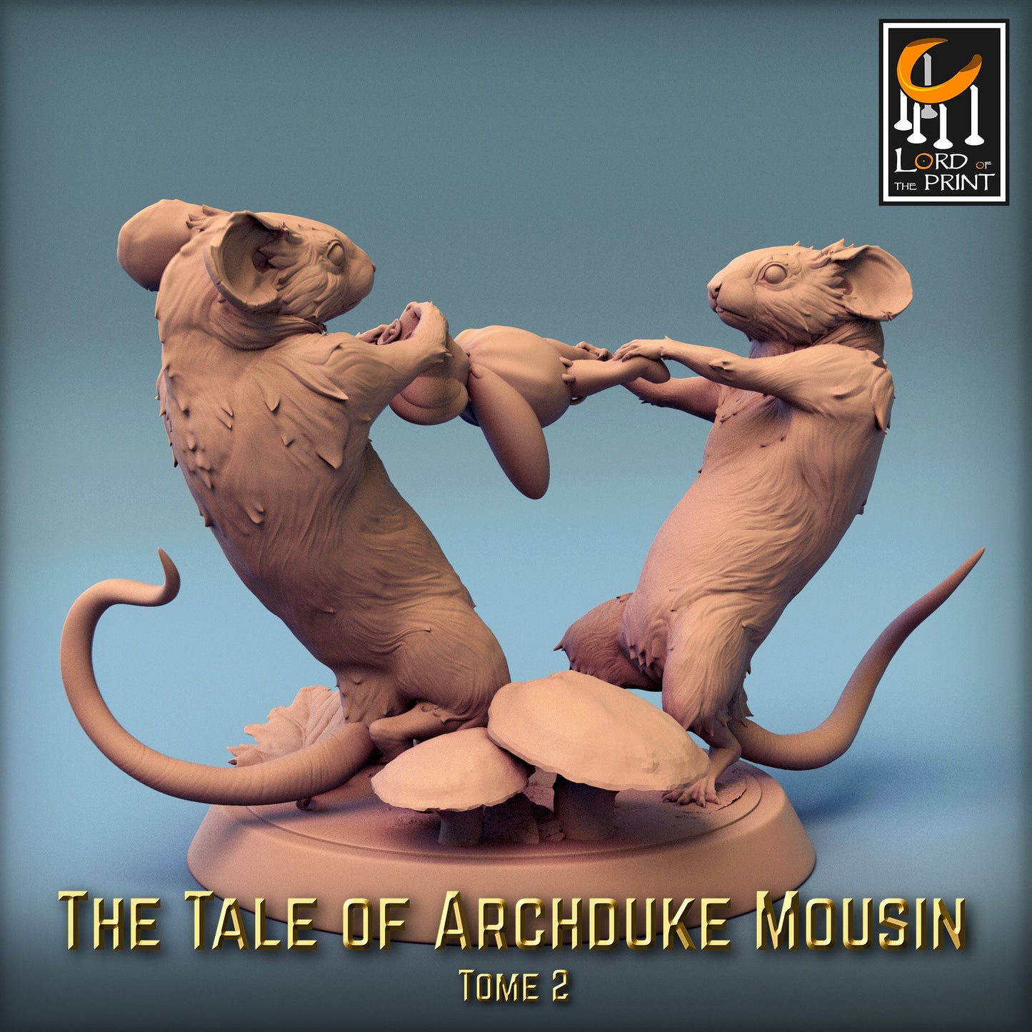 Peasant Adventurer Mice 2! Archduke Mousin, Lord of the Print | Dungeons and Dragons | Pathfinder | Table Top RPG | 3D Printed Model