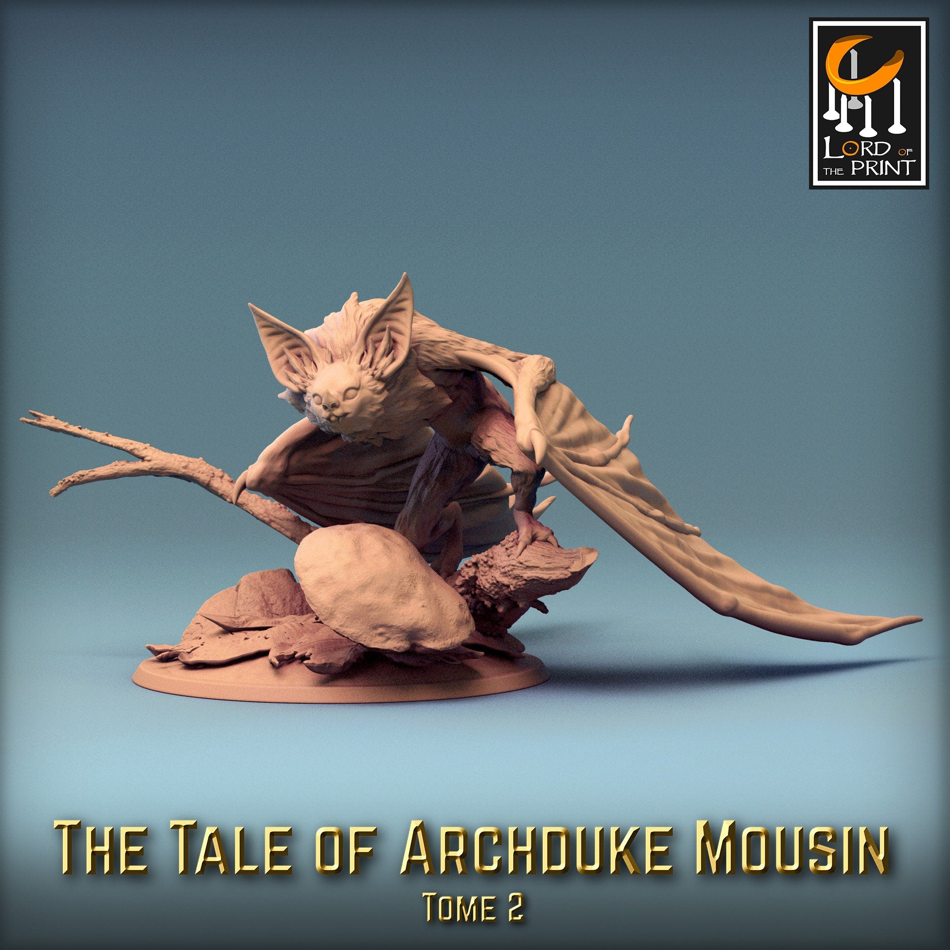 Wild Bats! The Tale of Archduke Mousin Tome 2, Lord of the Print | Dungeons and Dragons | Pathfinder | Table Top RPG | 3D Printed Model