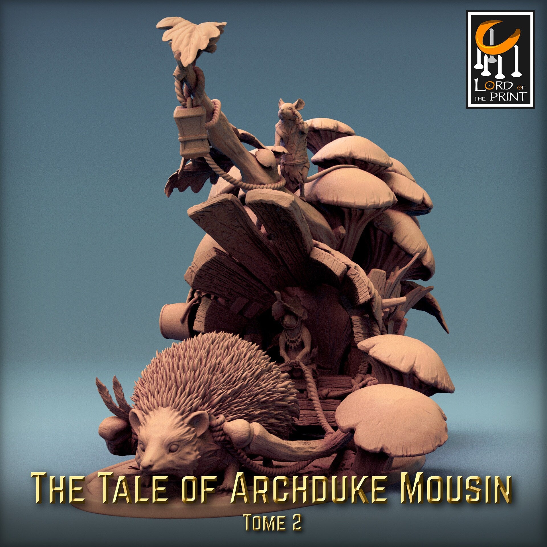 Hedgehog Caravan! Tale of Archduke Mousin Tome 2, Lord of the Print | Dungeons and Dragons | Pathfinder | Table Top RPG | 3D Printed Model