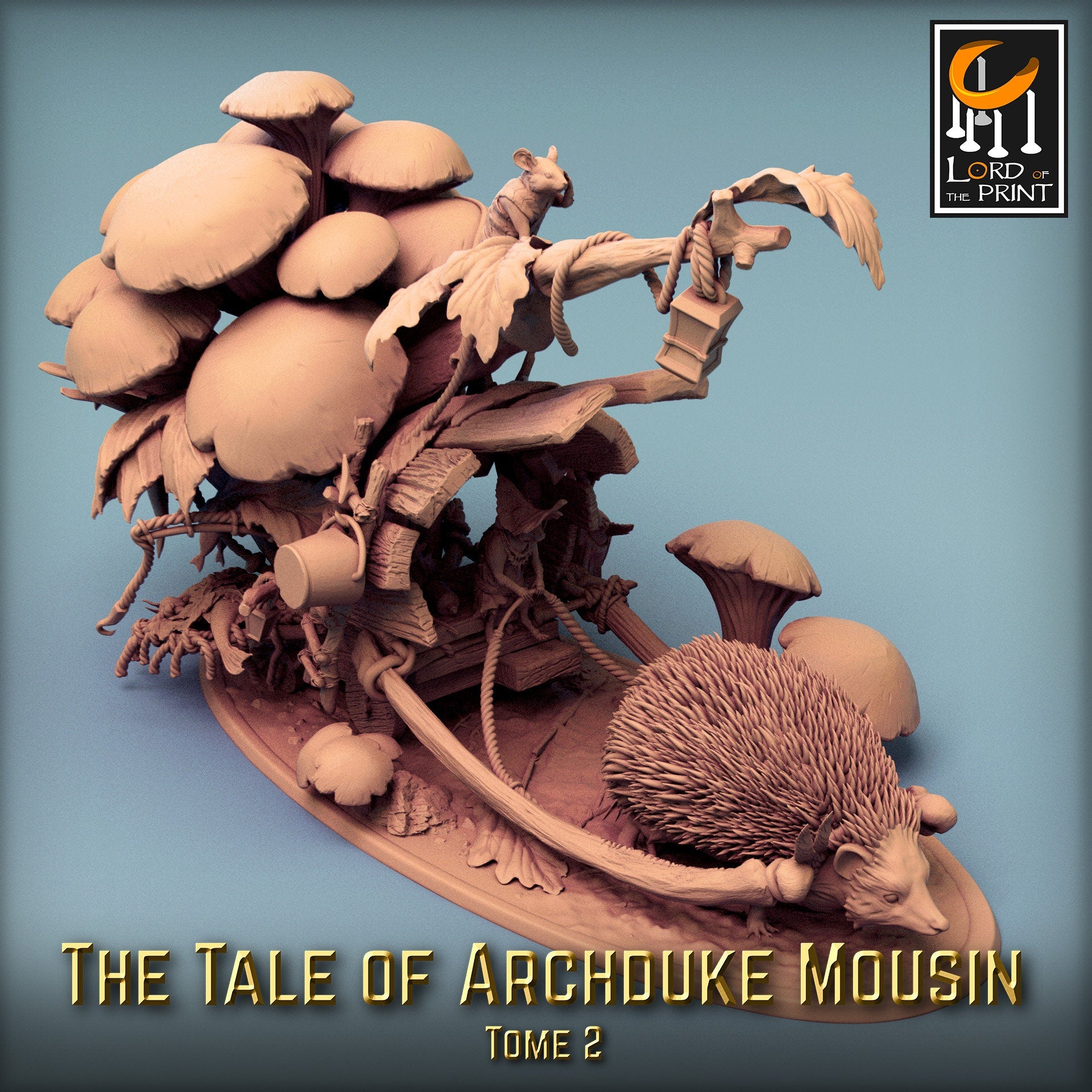 Hedgehog Caravan! Tale of Archduke Mousin Tome 2, Lord of the Print | Dungeons and Dragons | Pathfinder | Table Top RPG | 3D Printed Model