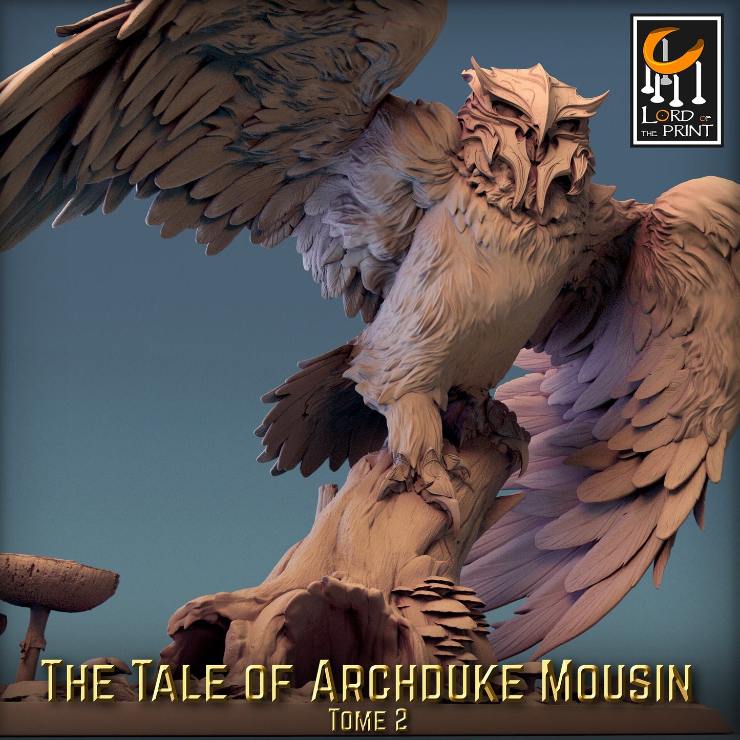 The Great Owl! Tale of Archduke Mousin Tome 2, Lord of the Print | Dungeons and Dragons | Pathfinder | Table Top RPG | 3D Printed Model