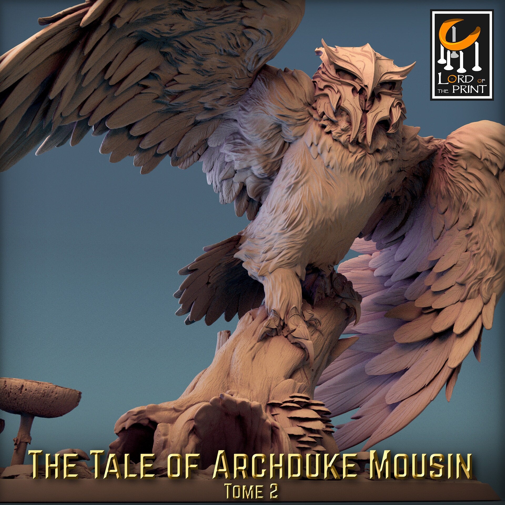 The Great Owl! Tale of Archduke Mousin Tome 2, Lord of the Print | Dungeons and Dragons | Pathfinder | Table Top RPG | 3D Printed Model