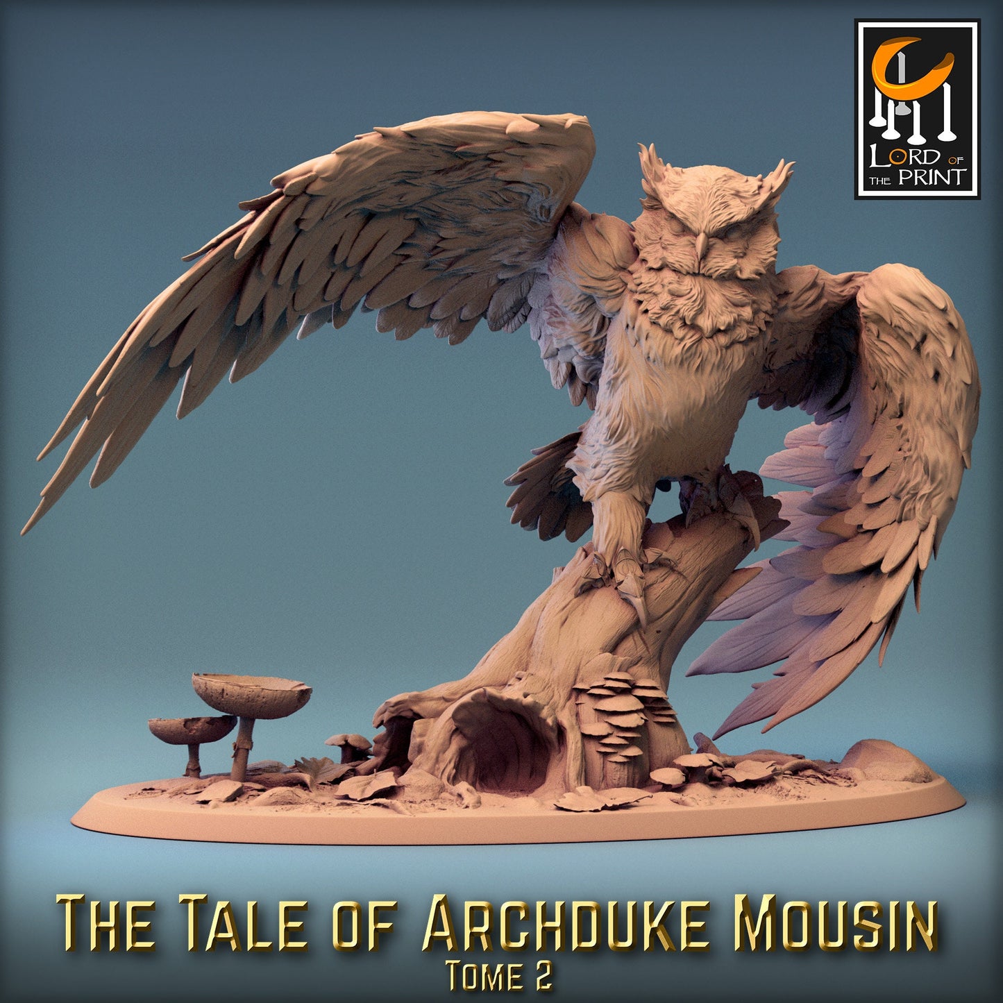 The Great Owl! Tale of Archduke Mousin Tome 2, Lord of the Print | Dungeons and Dragons | Pathfinder | Table Top RPG | 3D Printed Model