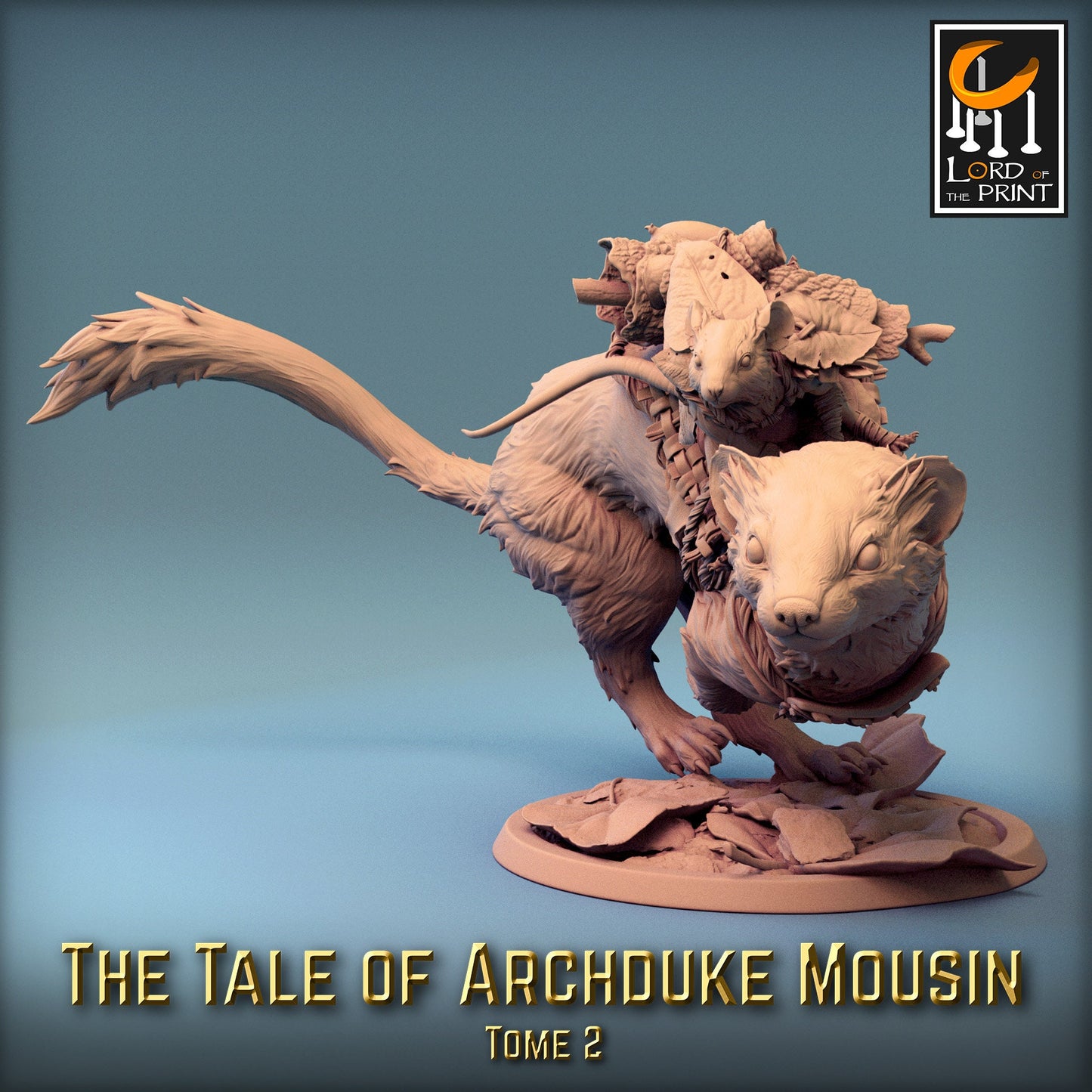 Weasel Riders! The Tale of Archduke Mousin Tome 2, Lord of the Print | Dungeons and Dragons | Pathfinder | Table Top RPG | 3D Printed Model