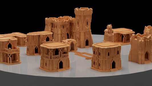 Dwarven Settlement, Miniature Land | Dungeons and Dragons | Pathfinder | Table Top RPG | 3D Printed Model