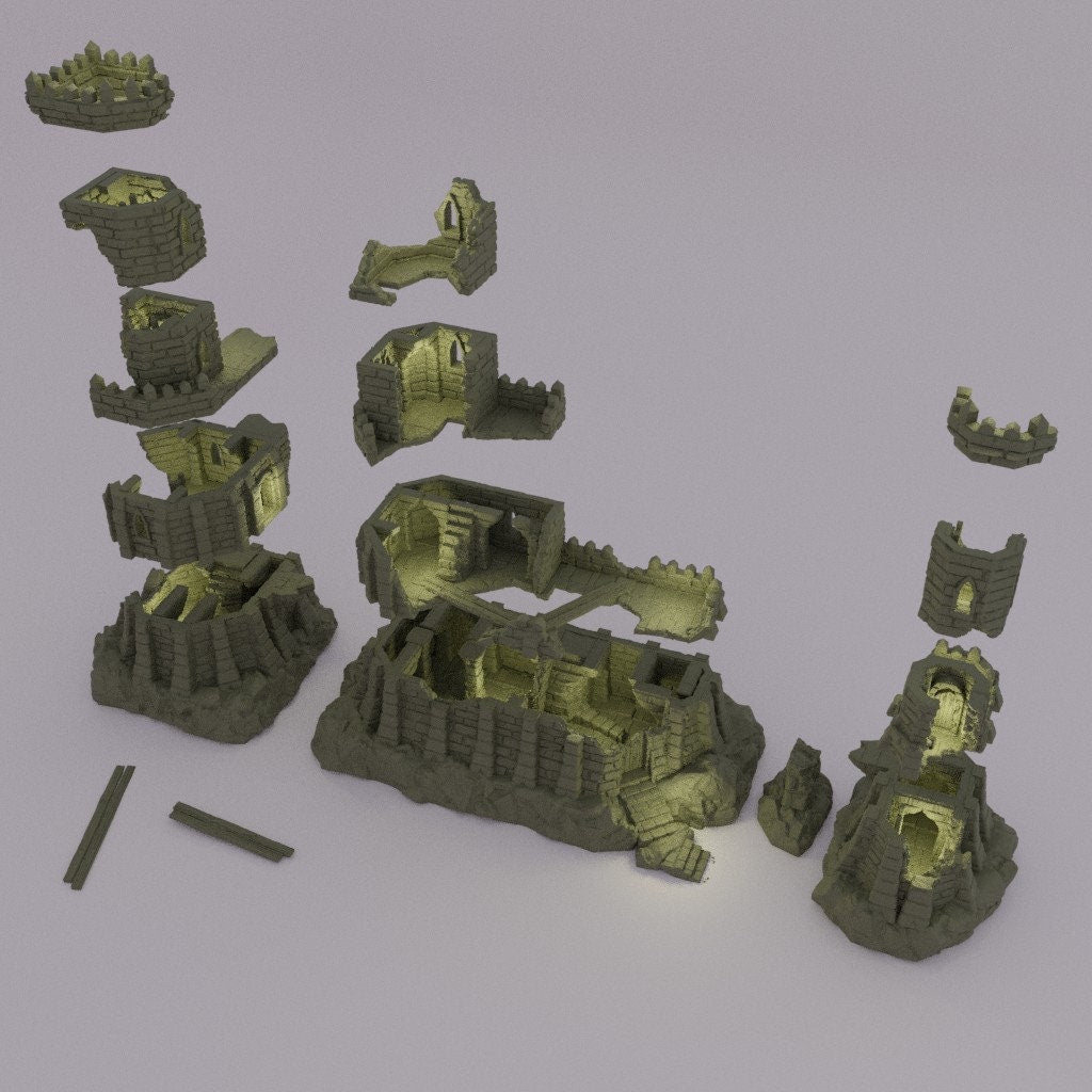 Small Desert Outpost, Miniature Land | Dungeons and Dragons | Pathfinder | Table Top RPG | 3D Printed Model