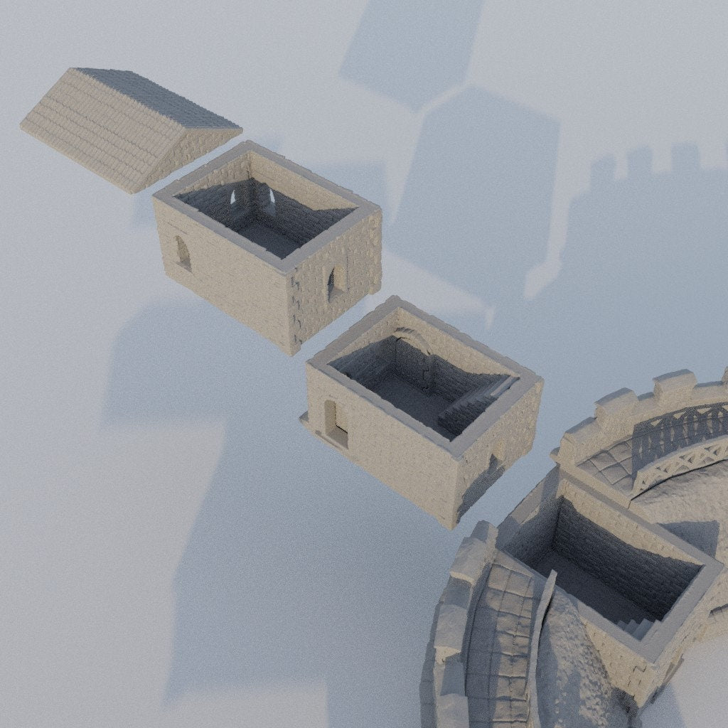 Roman Fort, Miniature Land | Dungeons and Dragons | Pathfinder | Table Top RPG | 3D Printed Model