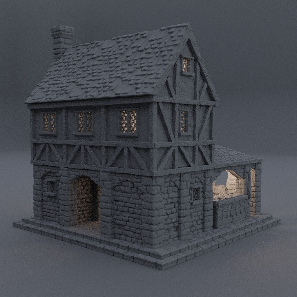 Small Market, Miniature Land | Dungeons and Dragons | Pathfinder | Table Top RPG | 3D Printed Model