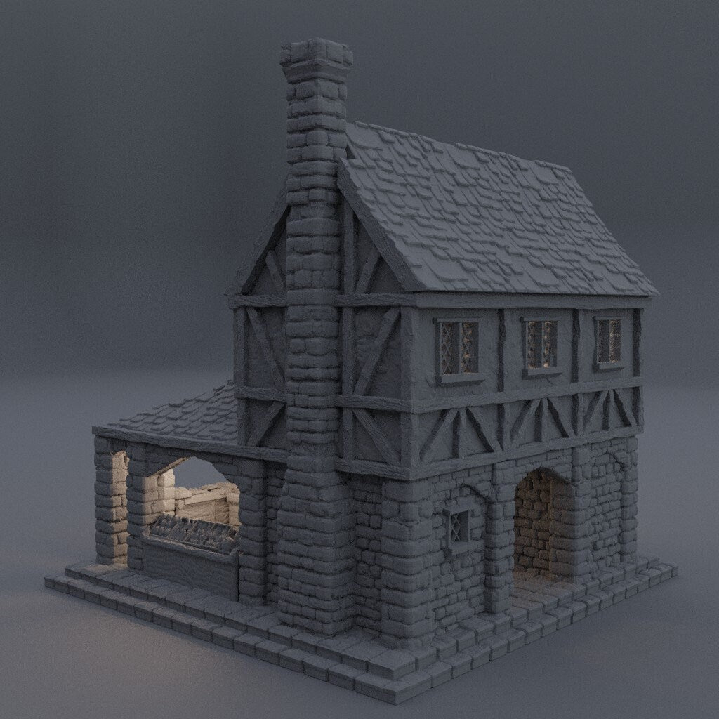 Small Market, Miniature Land | Dungeons and Dragons | Pathfinder | Table Top RPG | 3D Printed Model