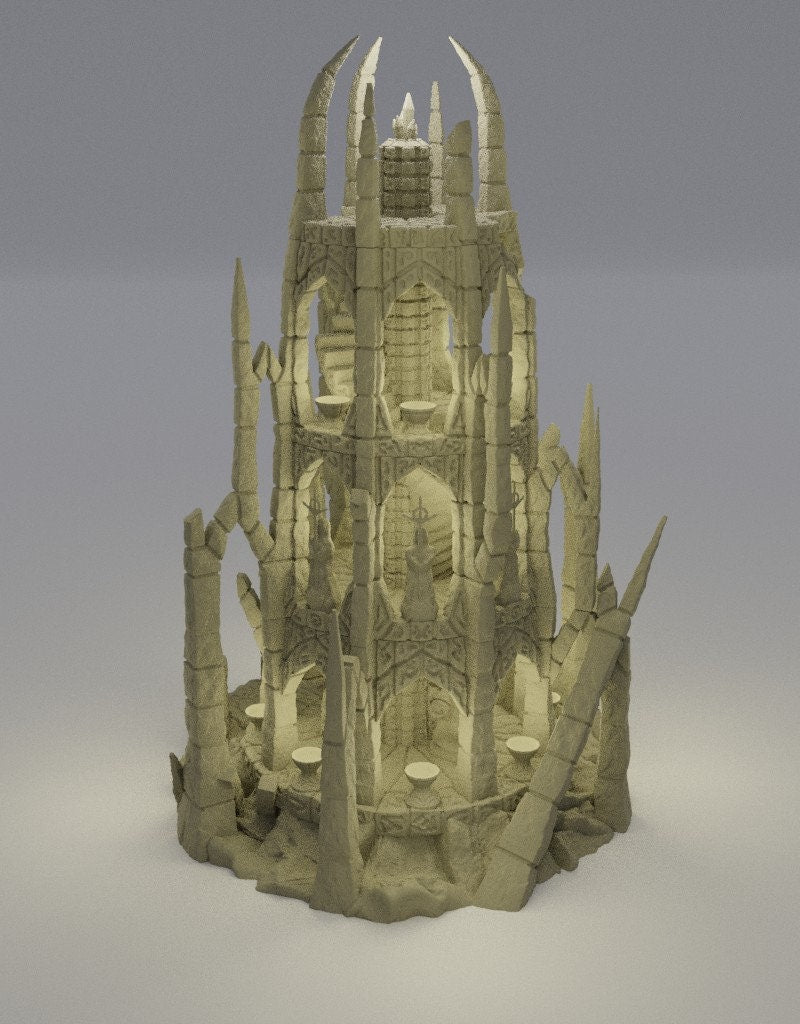 The Ruined Altar, Miniature Land | Dungeons and Dragons | Pathfinder | Table Top RPG | 3D Printed Model