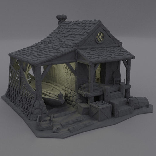 Fishermans Shack, Miniature Land | Dungeons and Dragons | Pathfinder | Table Top RPG | 3D Printed Model