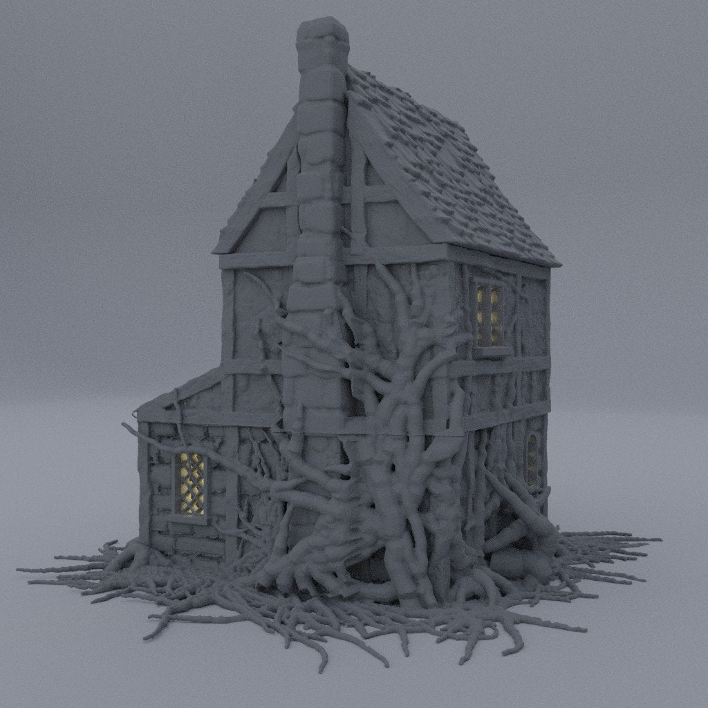 Corrupted Farmhouse, Miniature Land | Dungeons and Dragons | Pathfinder | Table Top RPG | 3D Printed Model