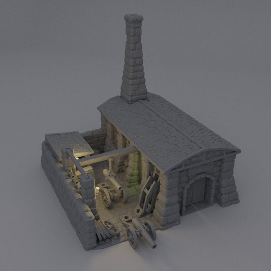 Medieval Cannon Forge, Miniature Land | Dungeons and Dragons | Pathfinder | Table Top RPG | 3D Printed Model