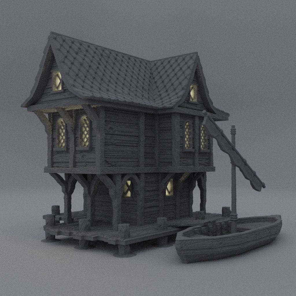 Sea Lodge, Miniature Land | Dungeons and Dragons | Pathfinder | Table Top RPG | 3D Printed Model