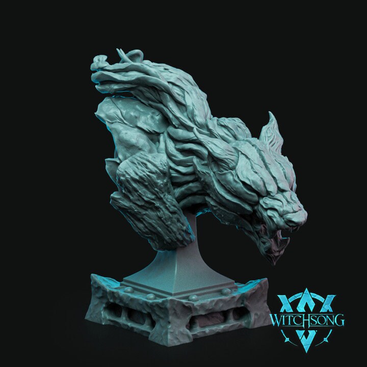 Lychanthrope, Bust Option, Witchsong Miniatures | Dungeons and Dragons | Pathfinder | Table Top RPG | 3D Printed Model