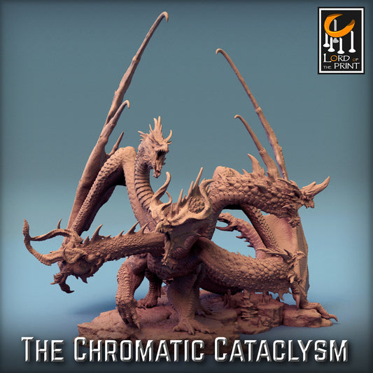 Tiamat (New Ver), Chromatic Cataclysm, Lord of the Print | Dungeons and Dragons | Pathfinder | Table Top RPG | 3D Printed Model