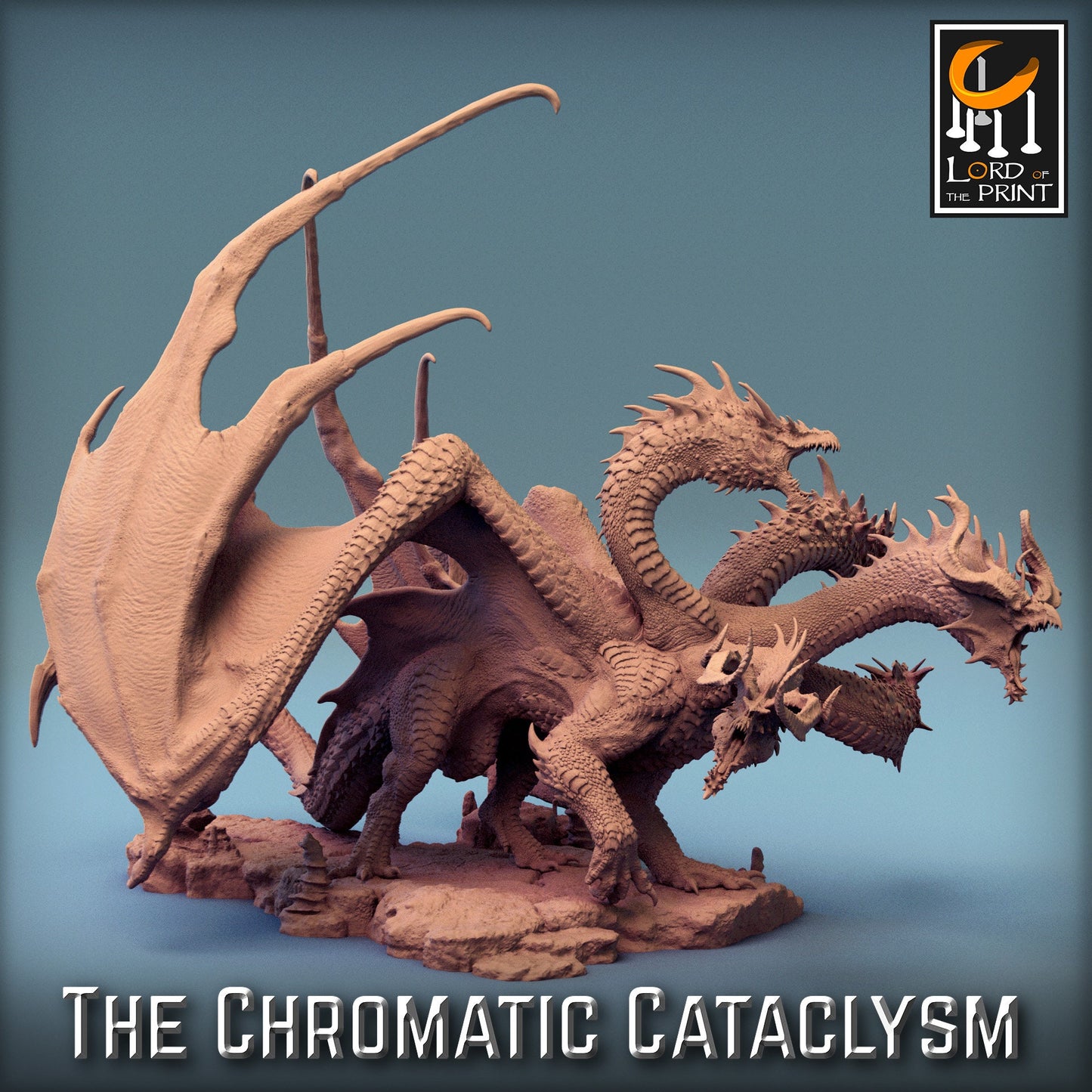 Tiamat (New Ver), Chromatic Cataclysm, Lord of the Print | Dungeons and Dragons | Pathfinder | Table Top RPG | 3D Printed Model