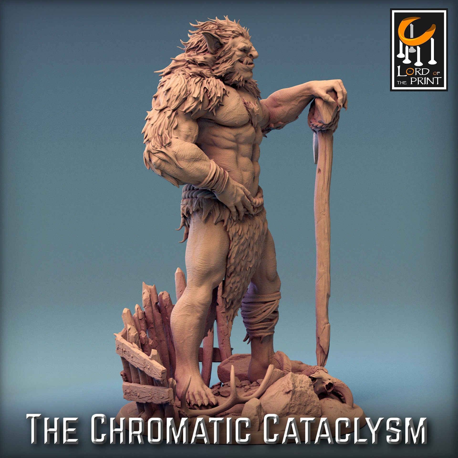 The Ice Trolls, 3 Poses, Lord of the Print | Dungeons and Dragons | Pathfinder | Table Top RPG | 3D Printed Model