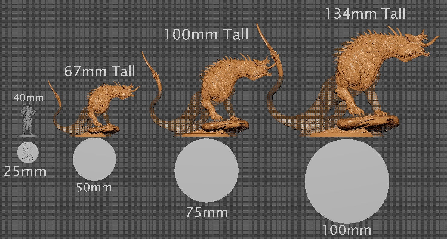 Black Dragon Spawn, Chromatic Cataclysm, Lord of the Print | Dungeons and Dragons | Pathfinder | Table Top RPG | 3D Printed Model