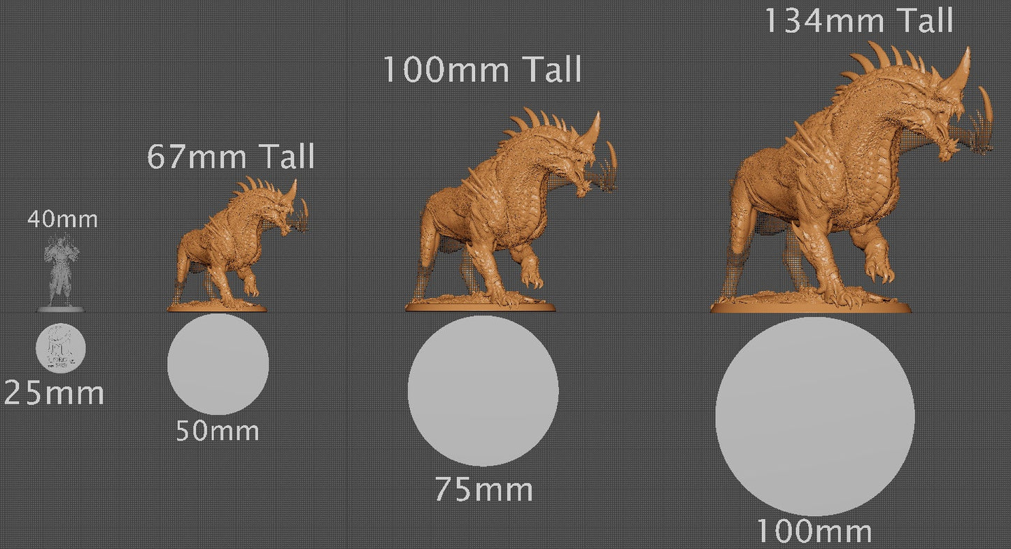 Blue Dragon Spawn, Chromatic Cataclysm, Lord of the Print | Dungeons and Dragons | Pathfinder | Table Top RPG | 3D Printed Model