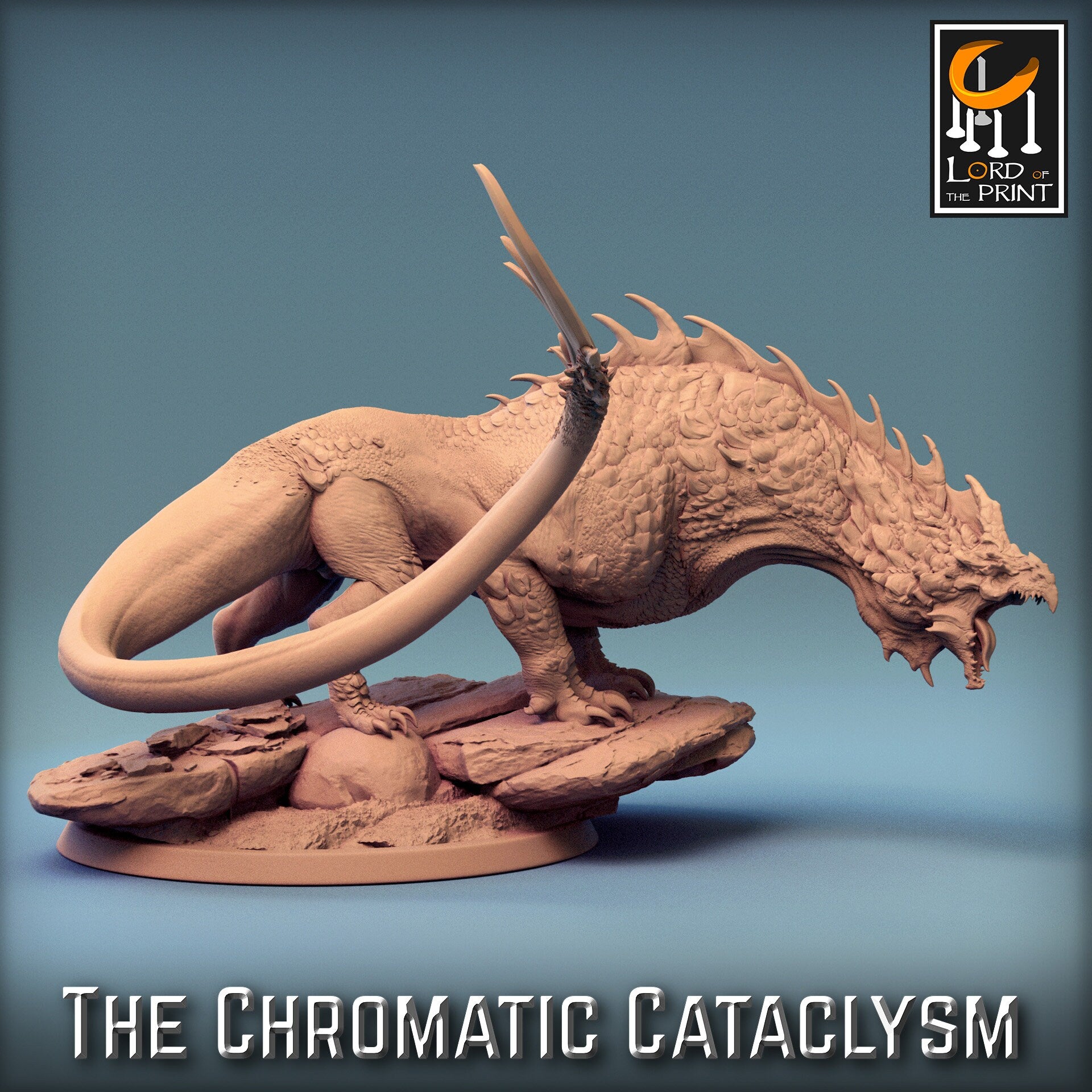 White Dragon Spawn, Chromatic Cataclysm, Lord of the Print | Dungeons and Dragons | Pathfinder | Table Top RPG | 3D Printed Model