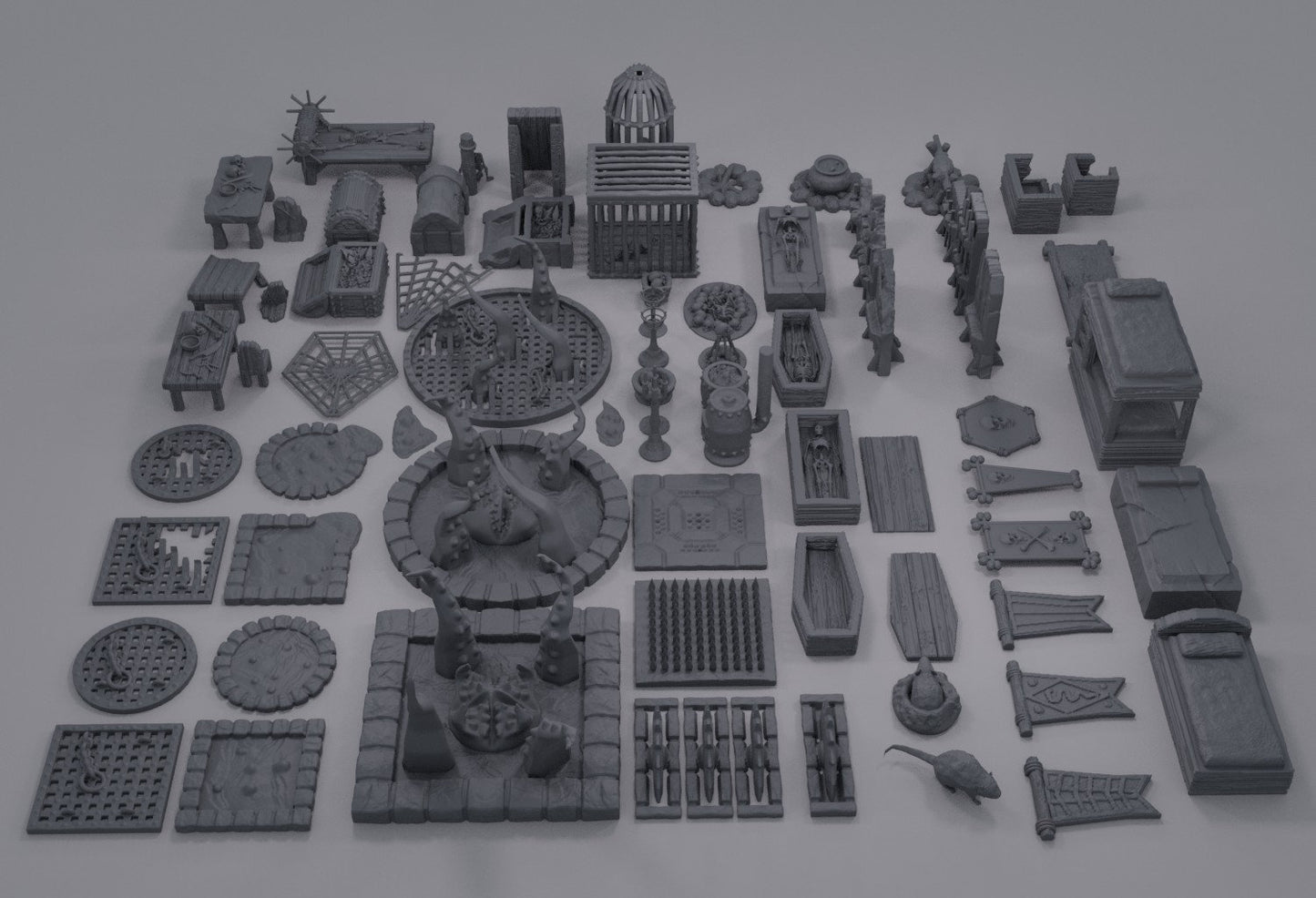 Dungeon Scatter Pack, Miniature Land | Dungeons and Dragons | Pathfinder | Table Top RPG | 3D Printed Model
