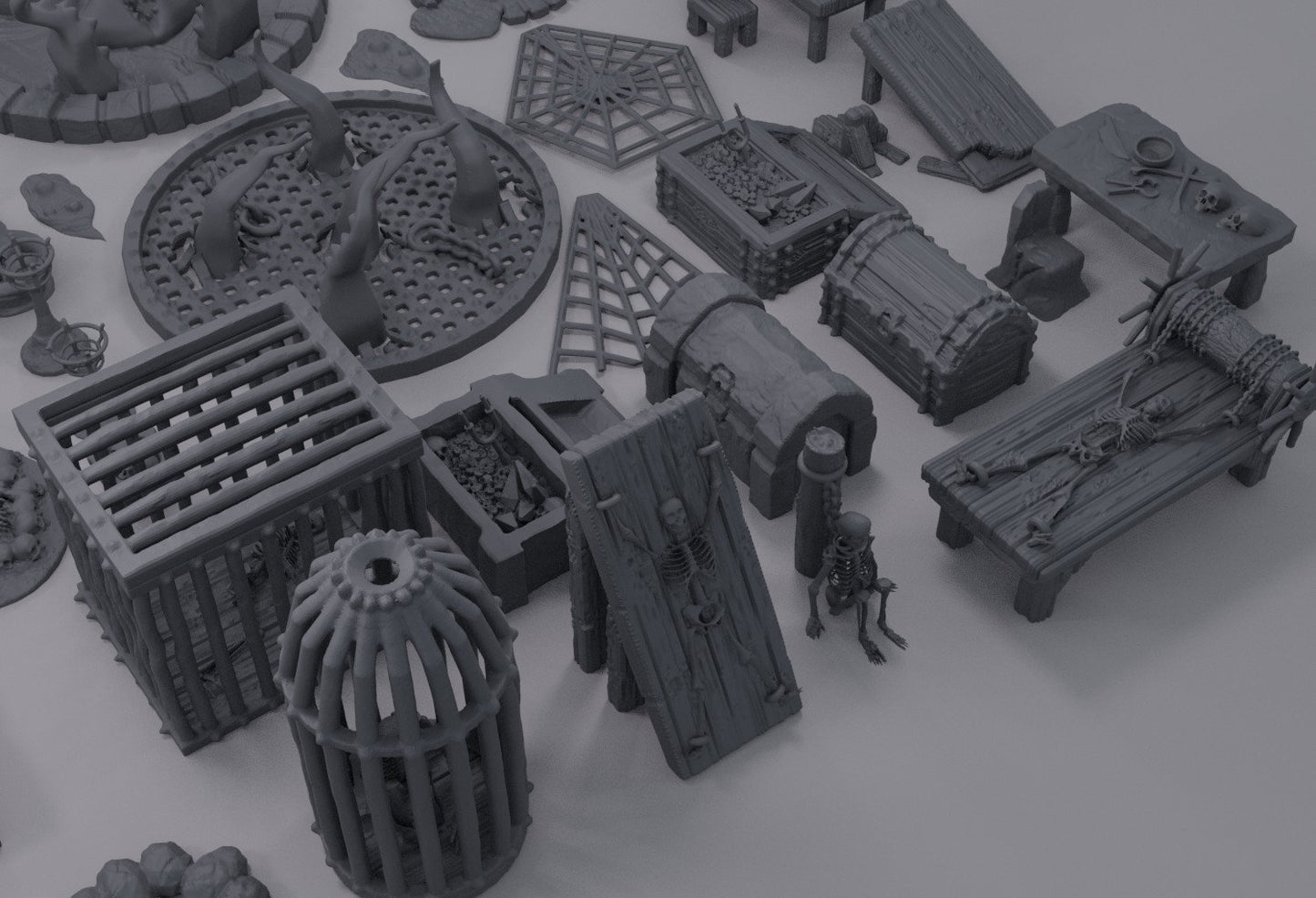 Dungeon Scatter Pack, Miniature Land | Dungeons and Dragons | Pathfinder | Table Top RPG | 3D Printed Model