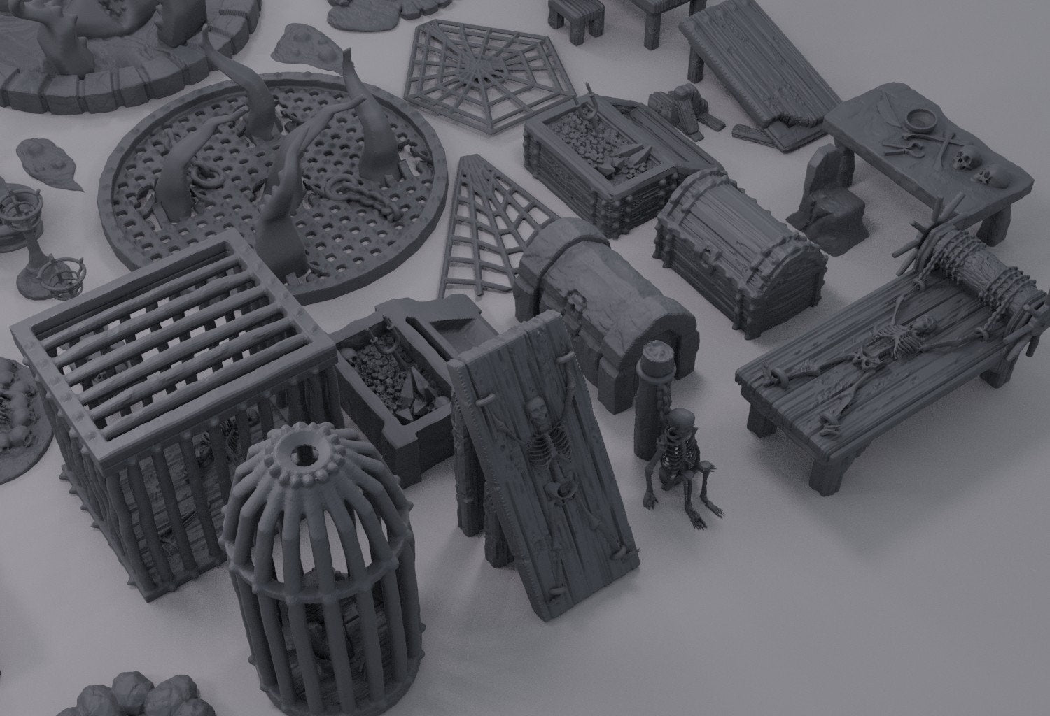 Dungeon Scatter Pack, Miniature Land | Dungeons and Dragons | Pathfinder | Table Top RPG | 3D Printed Model